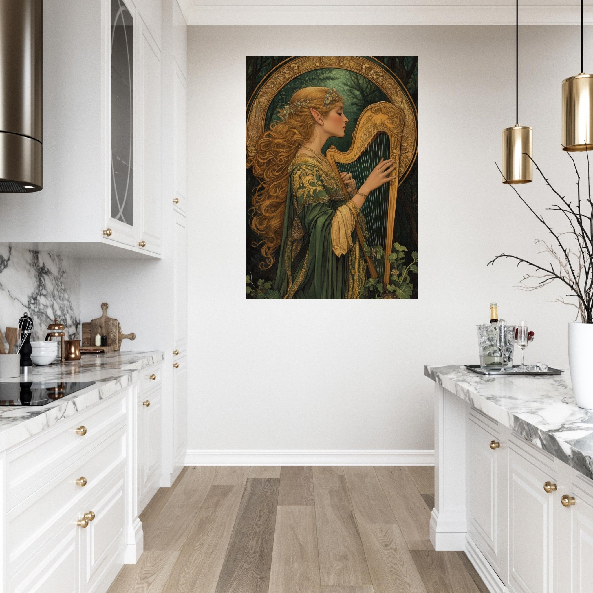 Fine Art Poster Portrait - The Enchanted Minstrel of the Fae Court Art You 4 - Shop Ai Art WebShop - Digital Art online Store