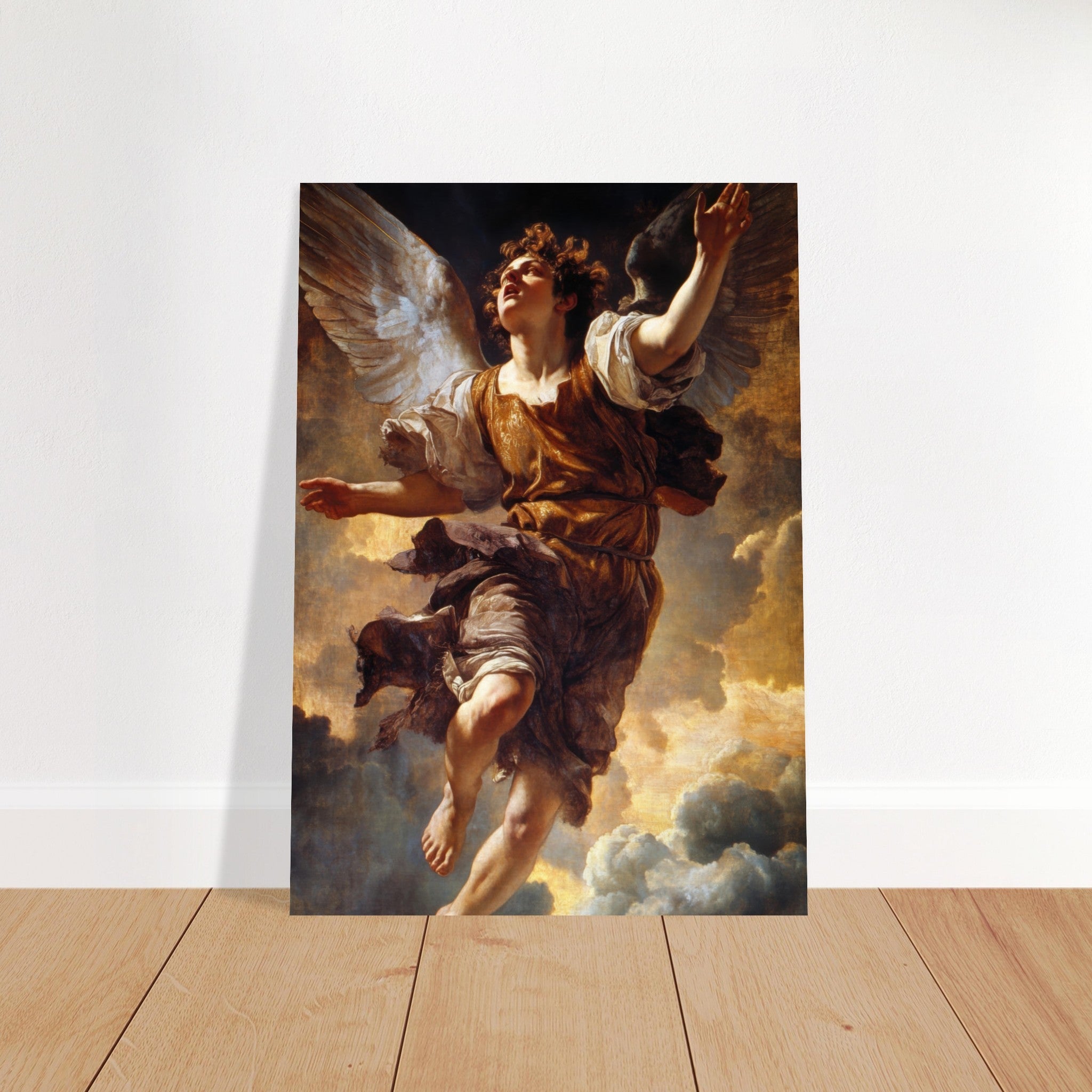 Fine Art Poster Portrait - The Fallen Angels Descent Baroque Mythological 2 - Shop Ai Art WebShop - Digital Art online Store