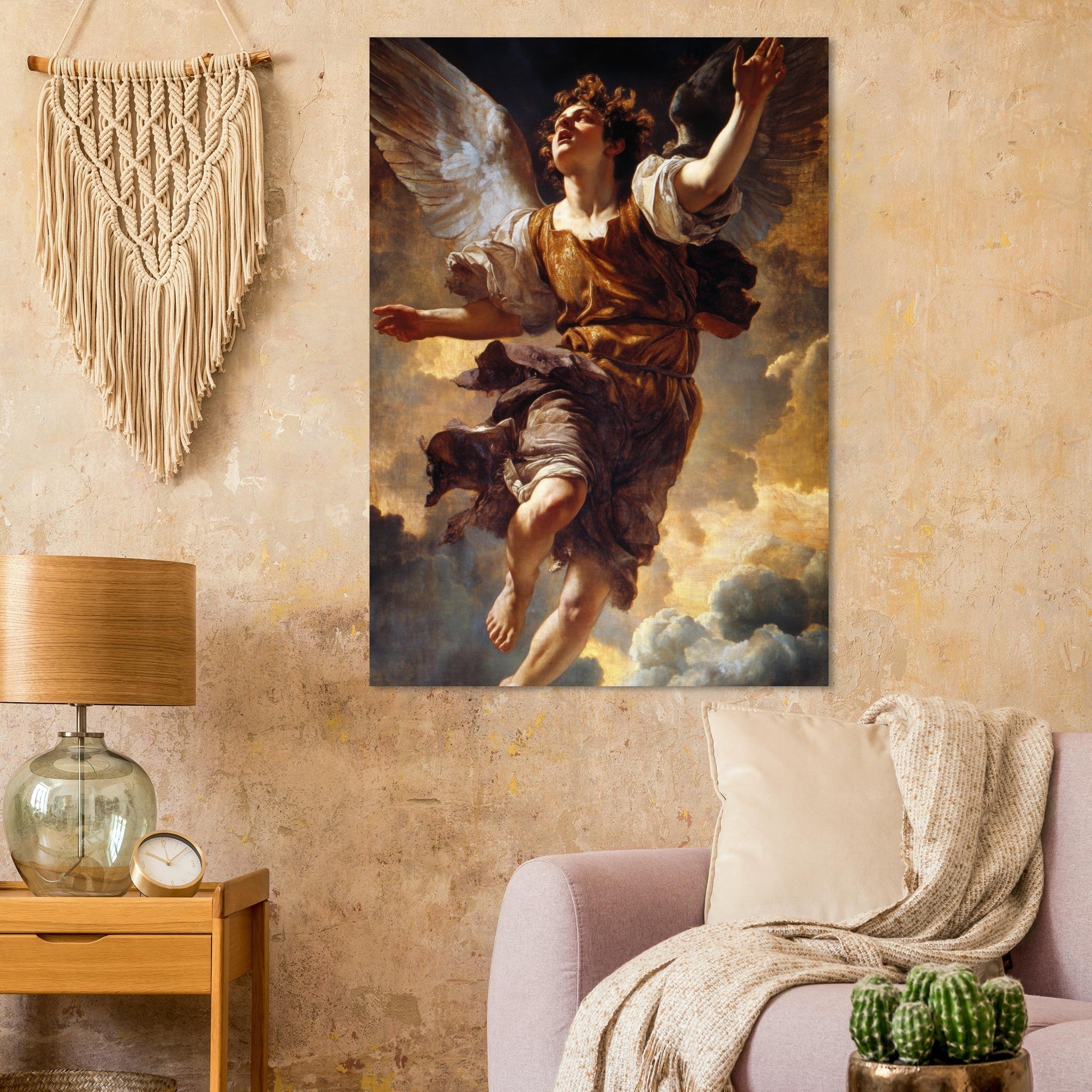 Fine Art Poster Portrait - The Fallen Angels Descent Baroque Mythological 2 - Shop Ai Art WebShop - Digital Art online Store