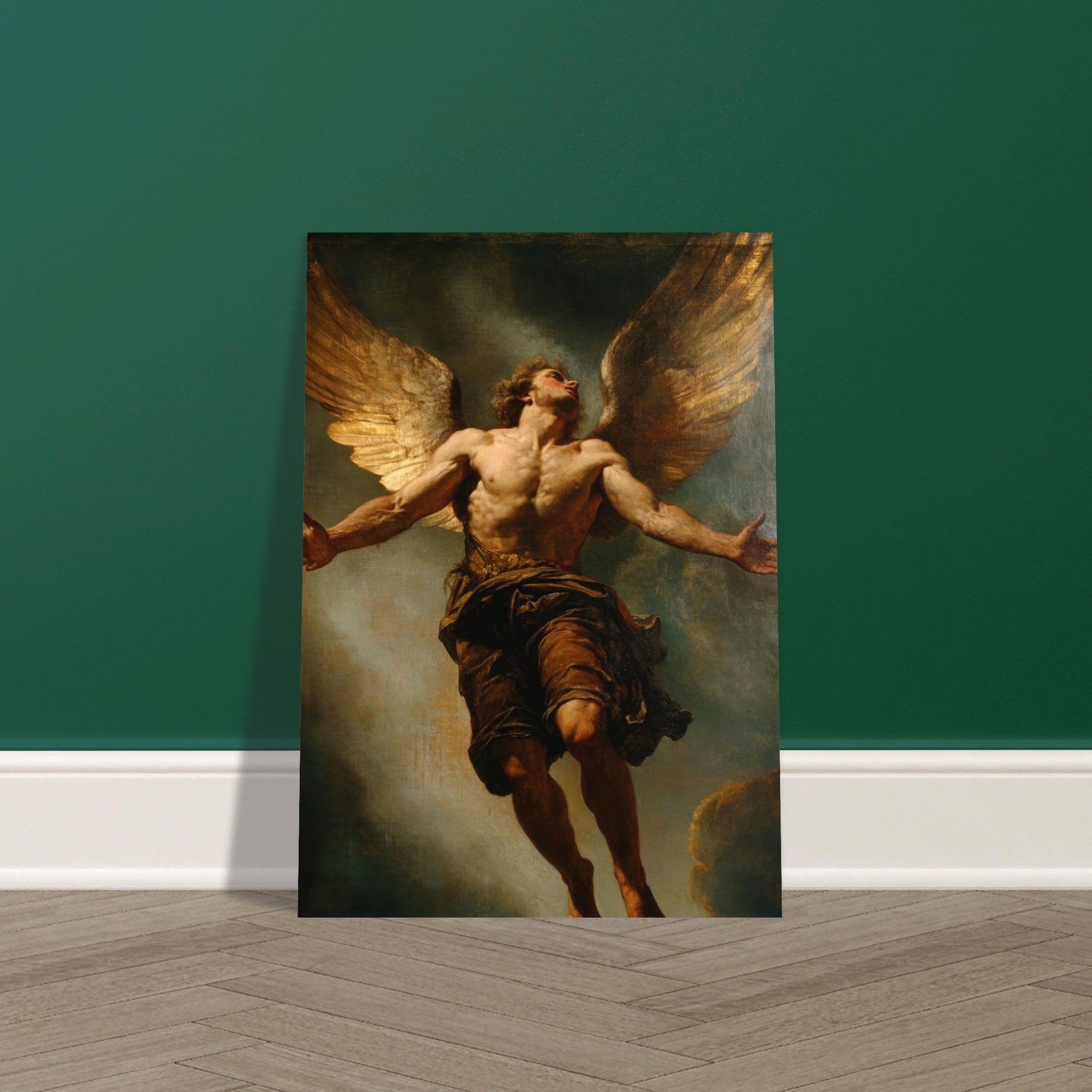 Fine Art Poster Portrait - The Fallen Angels Descent Baroque Mythological 3 - Shop Ai Art WebShop - Digital Art online Store