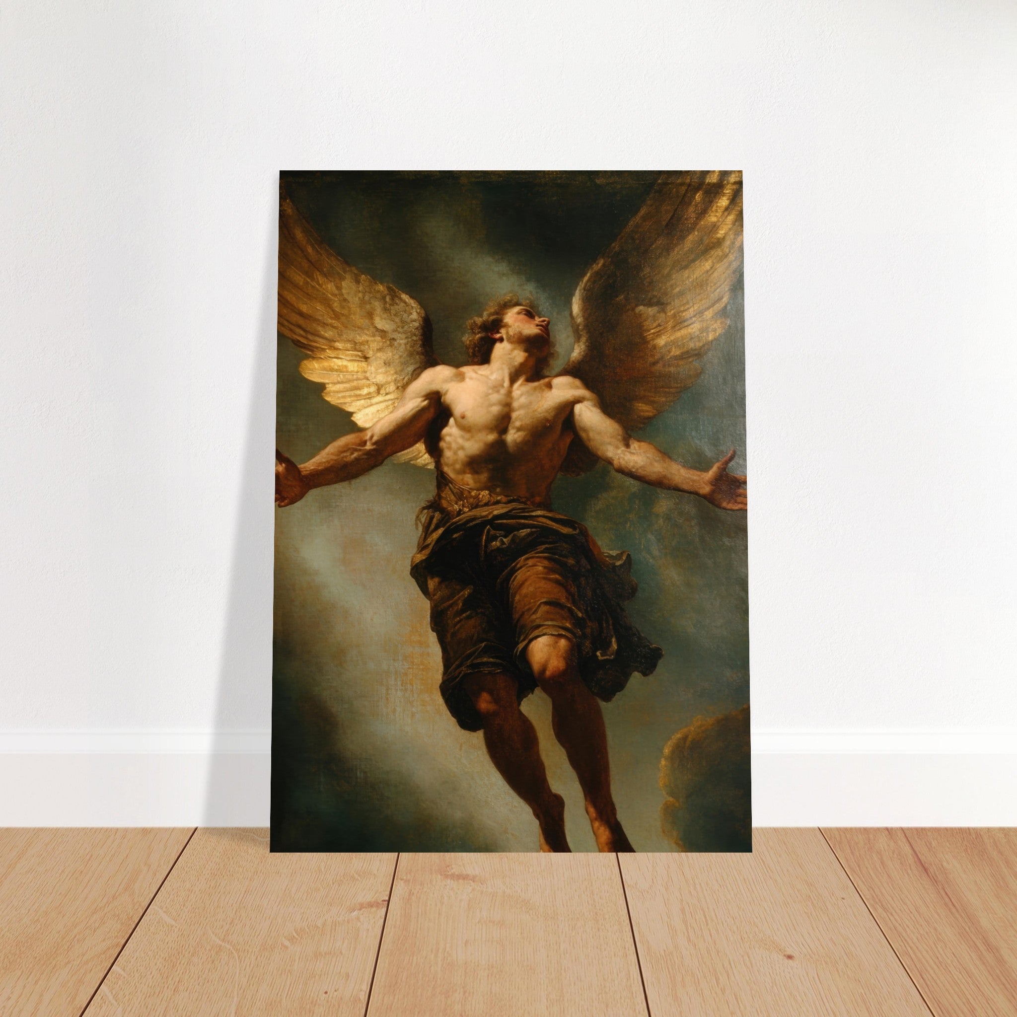 Fine Art Poster Portrait - The Fallen Angels Descent Baroque Mythological 3 - Shop Ai Art WebShop - Digital Art online Store
