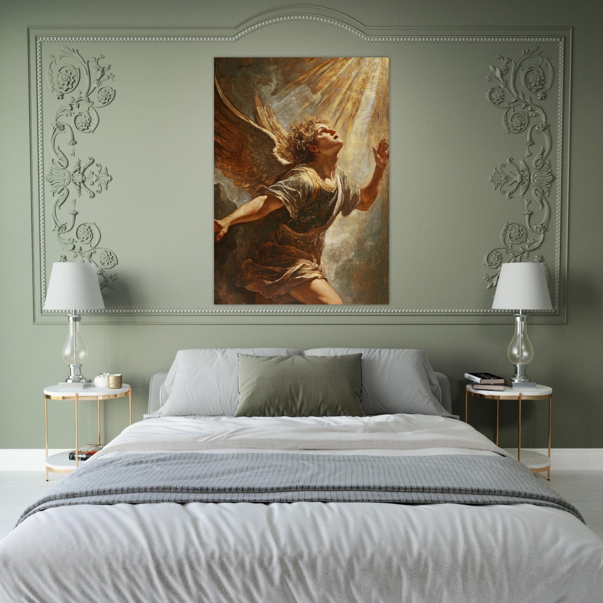 Fine Art Poster Portrait - The Fallen Angels Descent Baroque Mythological 4 - Shop Ai Art WebShop - Digital Art online Store
