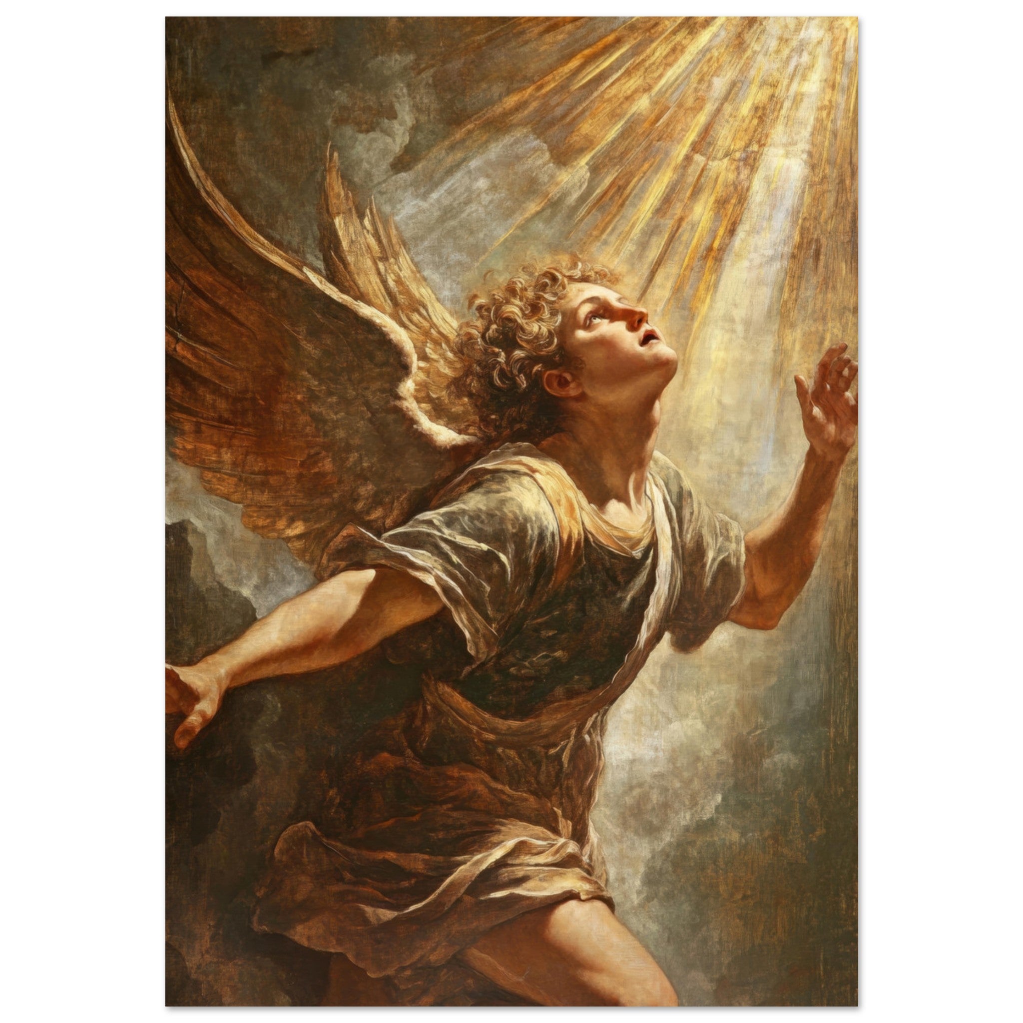 Fine Art Poster Portrait - The Fallen Angels Descent Baroque Mythological 4 - Shop Ai Art WebShop - Digital Art online Store