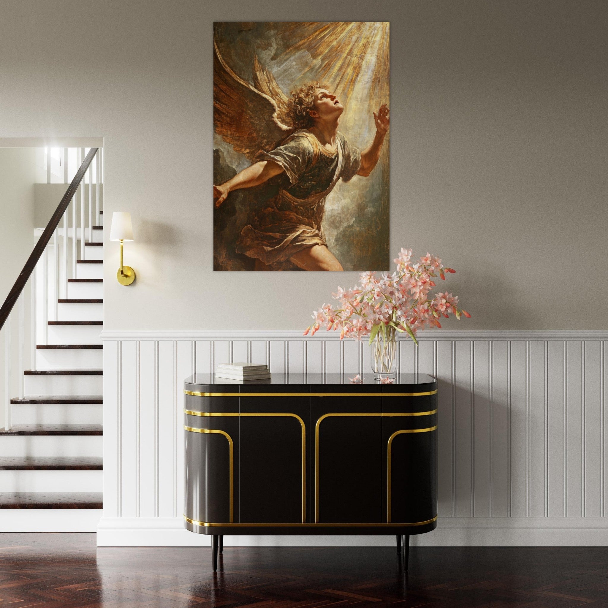 Fine Art Poster Portrait - The Fallen Angels Descent Baroque Mythological 4 - Shop Ai Art WebShop - Digital Art online Store