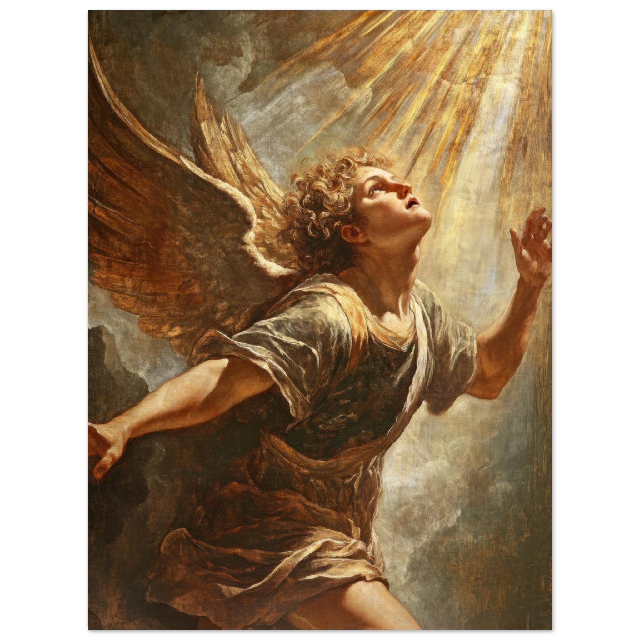 Fine Art Poster Portrait - The Fallen Angels Descent Baroque Mythological 4 - Shop Ai Art WebShop - Digital Art online Store