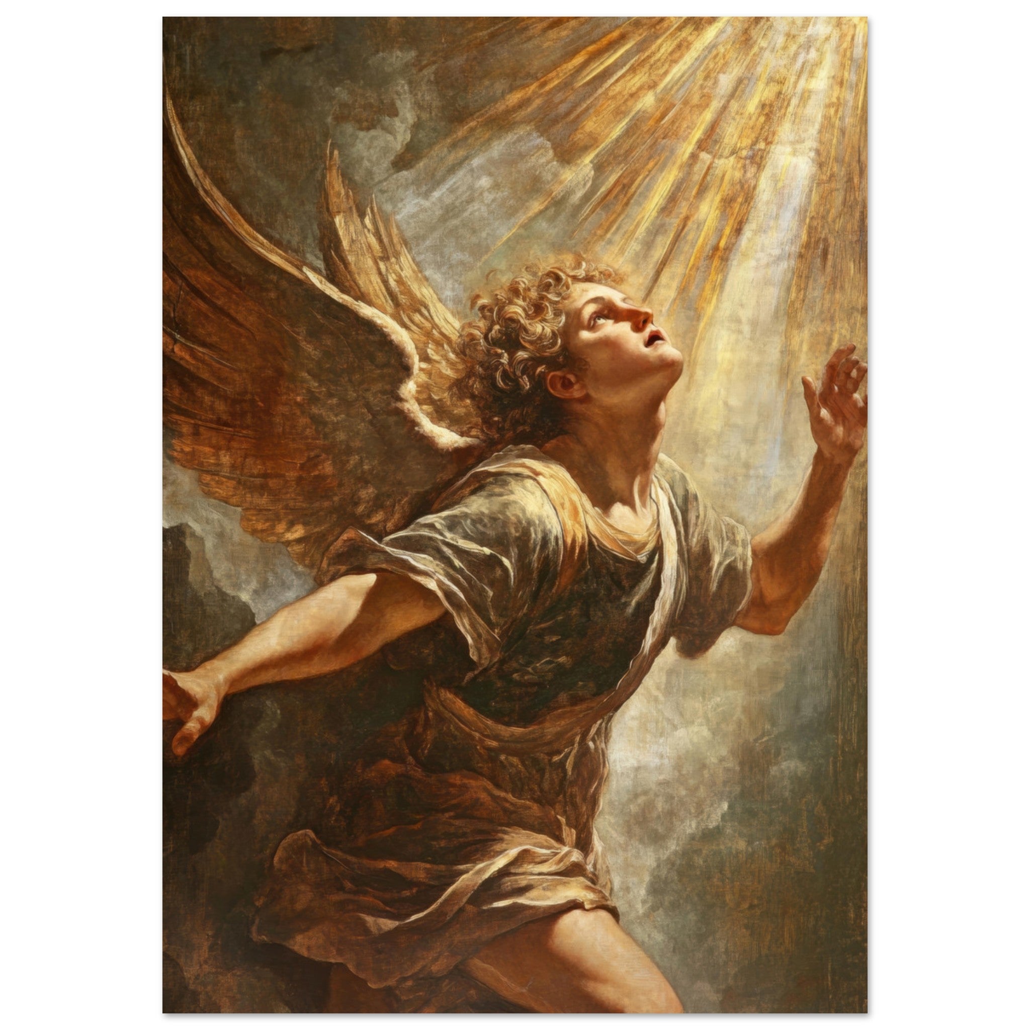 Fine Art Poster Portrait - The Fallen Angels Descent Baroque Mythological 4 - Shop Ai Art WebShop - Digital Art online Store