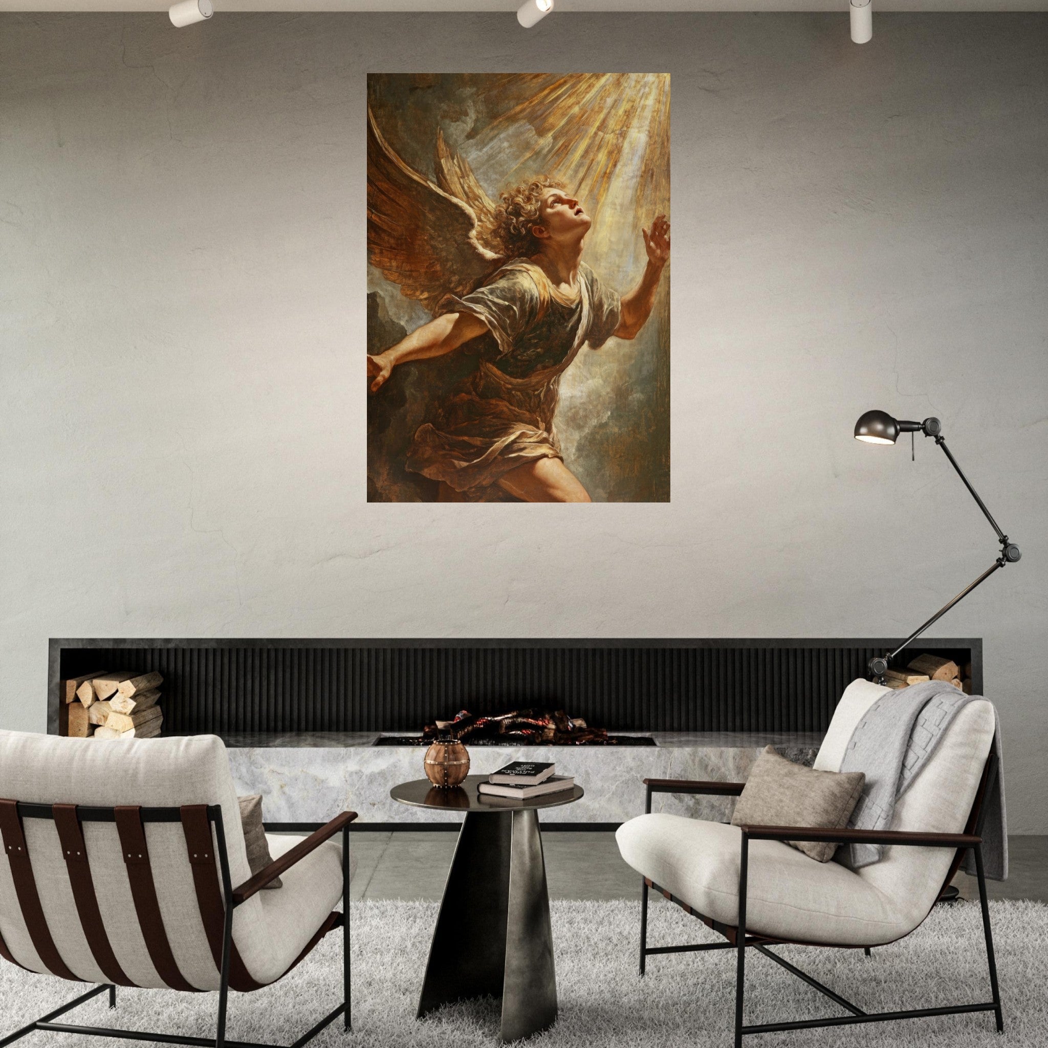 Fine Art Poster Portrait - The Fallen Angels Descent Baroque Mythological 4 - Shop Ai Art WebShop - Digital Art online Store