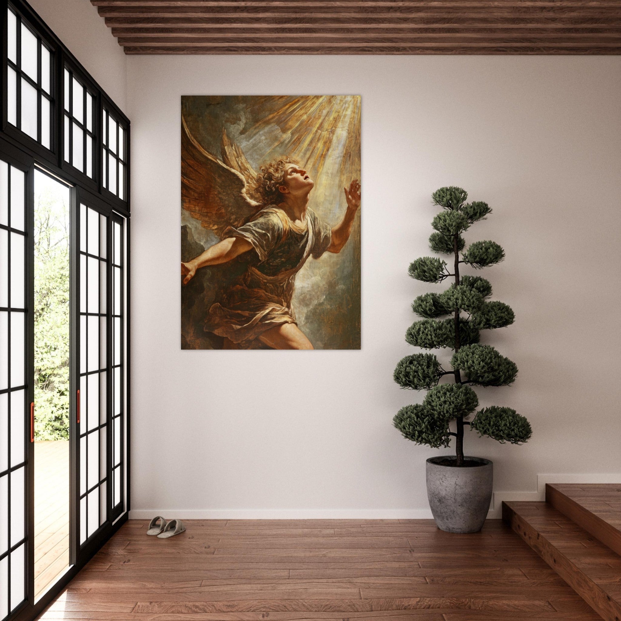 Fine Art Poster Portrait - The Fallen Angels Descent Baroque Mythological 4 - Shop Ai Art WebShop - Digital Art online Store