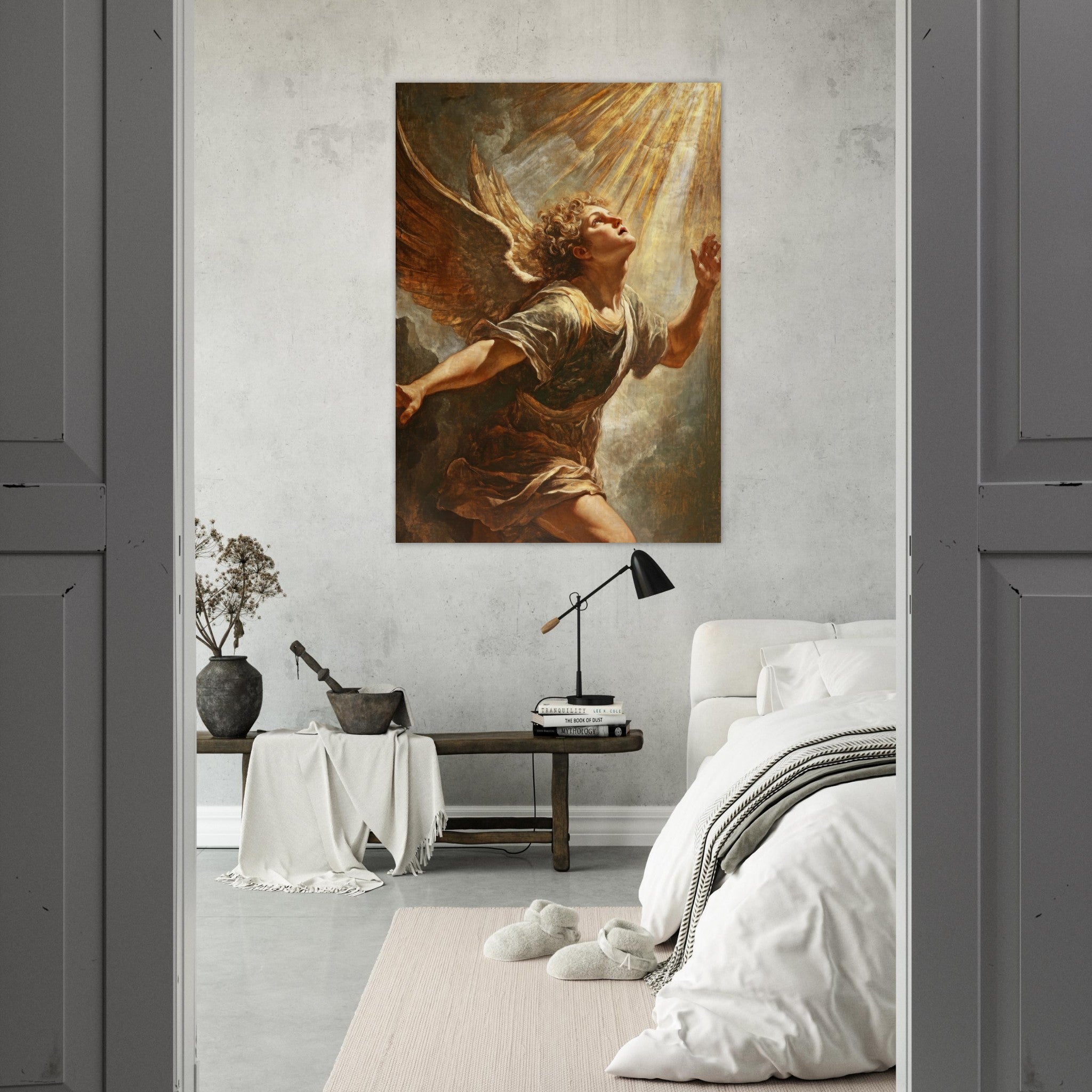 Fine Art Poster Portrait - The Fallen Angels Descent Baroque Mythological 4 - Shop Ai Art WebShop - Digital Art online Store