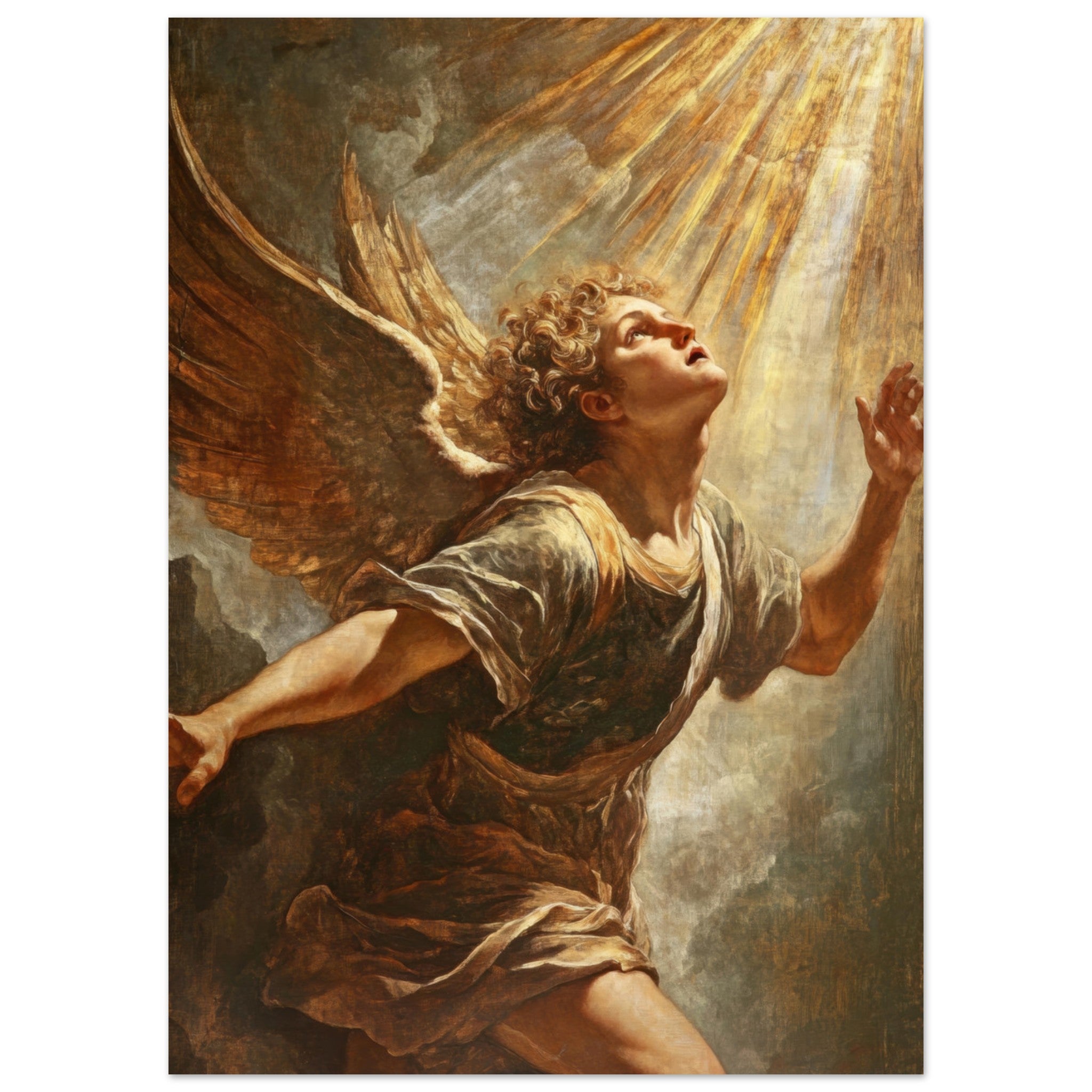 Fine Art Poster Portrait - The Fallen Angels Descent Baroque Mythological 4 - Shop Ai Art WebShop - Digital Art online Store