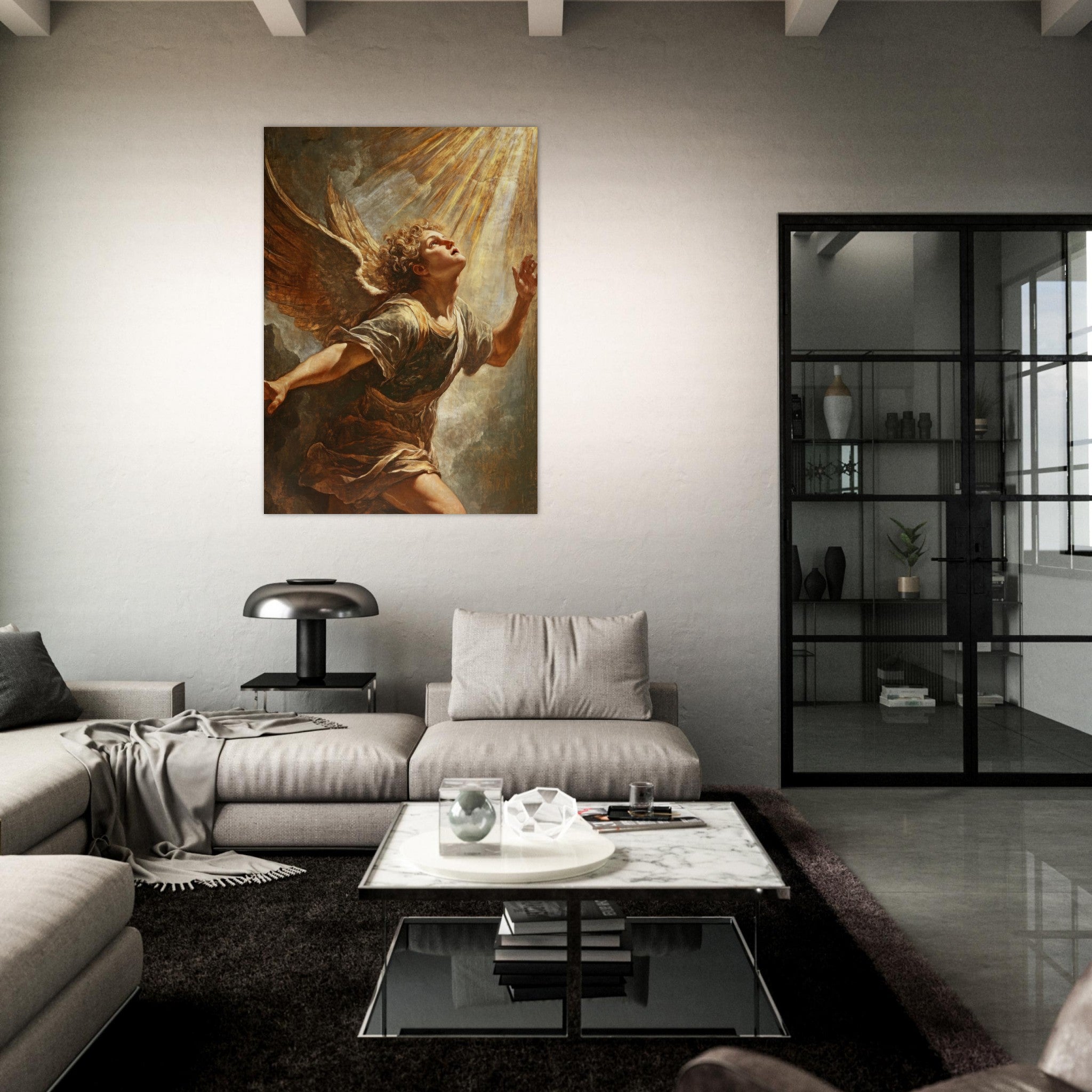 Fine Art Poster Portrait - The Fallen Angels Descent Baroque Mythological 4 - Shop Ai Art WebShop - Digital Art online Store