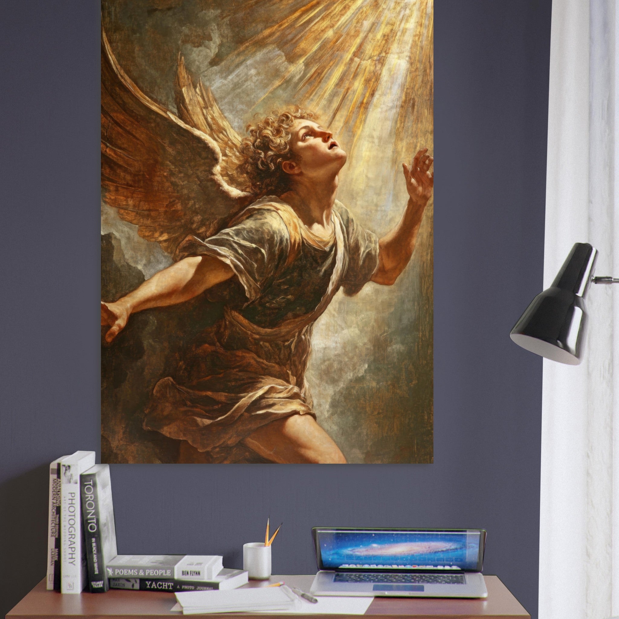 Fine Art Poster Portrait - The Fallen Angels Descent Baroque Mythological 4 - Shop Ai Art WebShop - Digital Art online Store