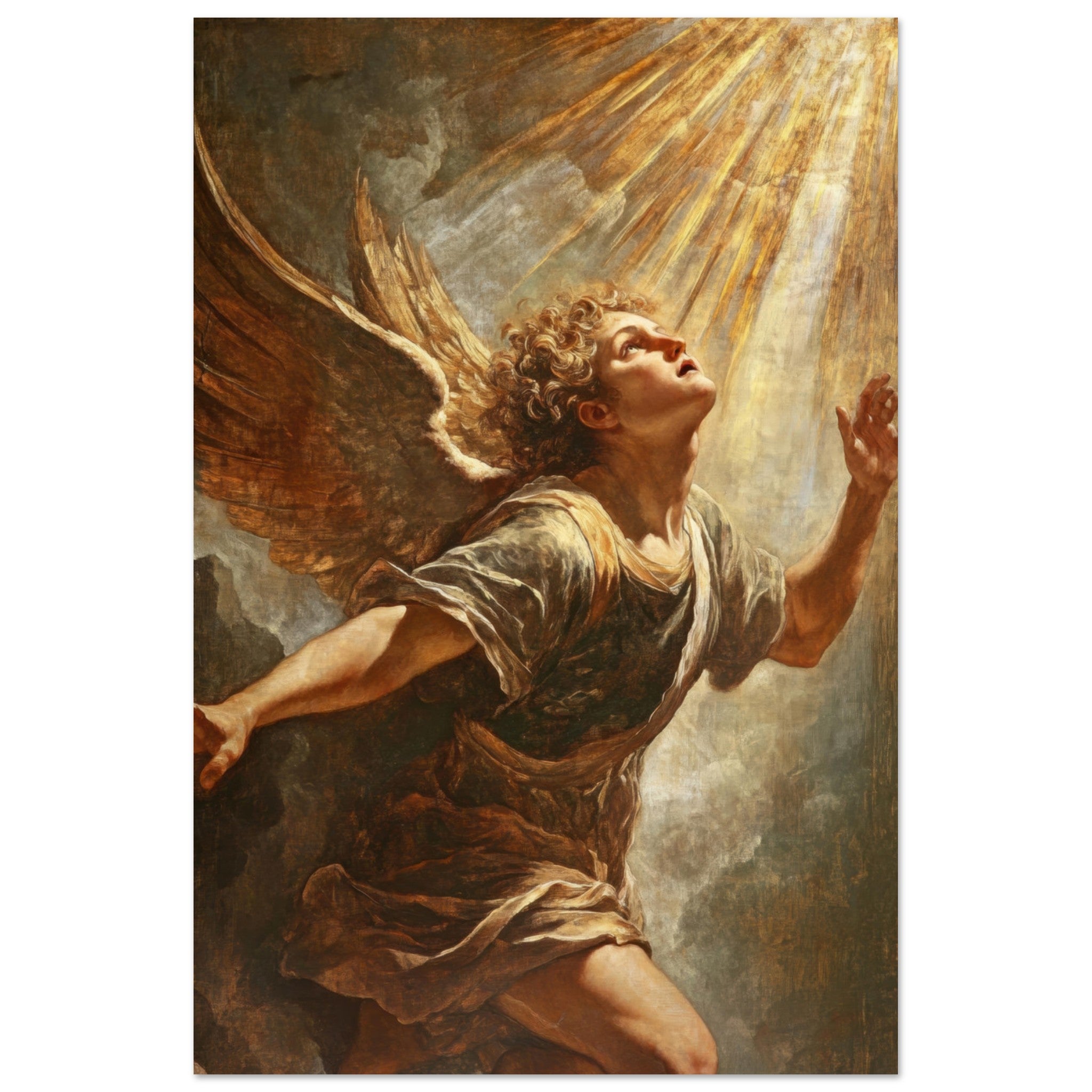 Fine Art Poster Portrait - The Fallen Angels Descent Baroque Mythological 4 - Shop Ai Art WebShop - Digital Art online Store