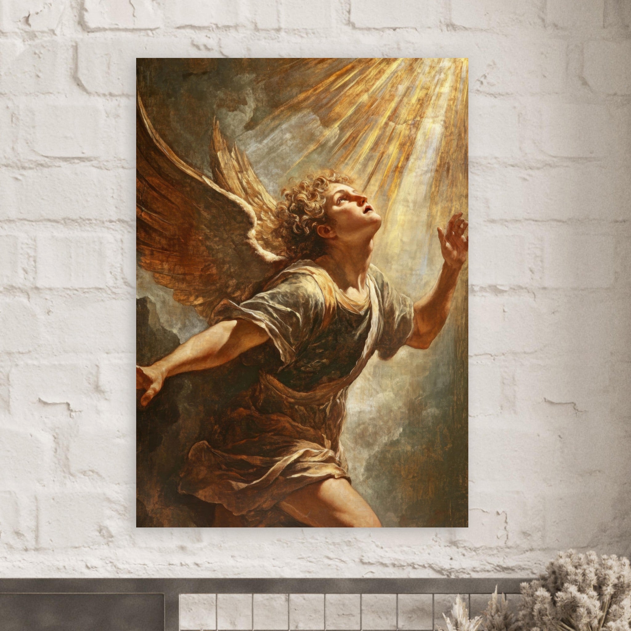 Fine Art Poster Portrait - The Fallen Angels Descent Baroque Mythological 4 - Shop Ai Art WebShop - Digital Art online Store