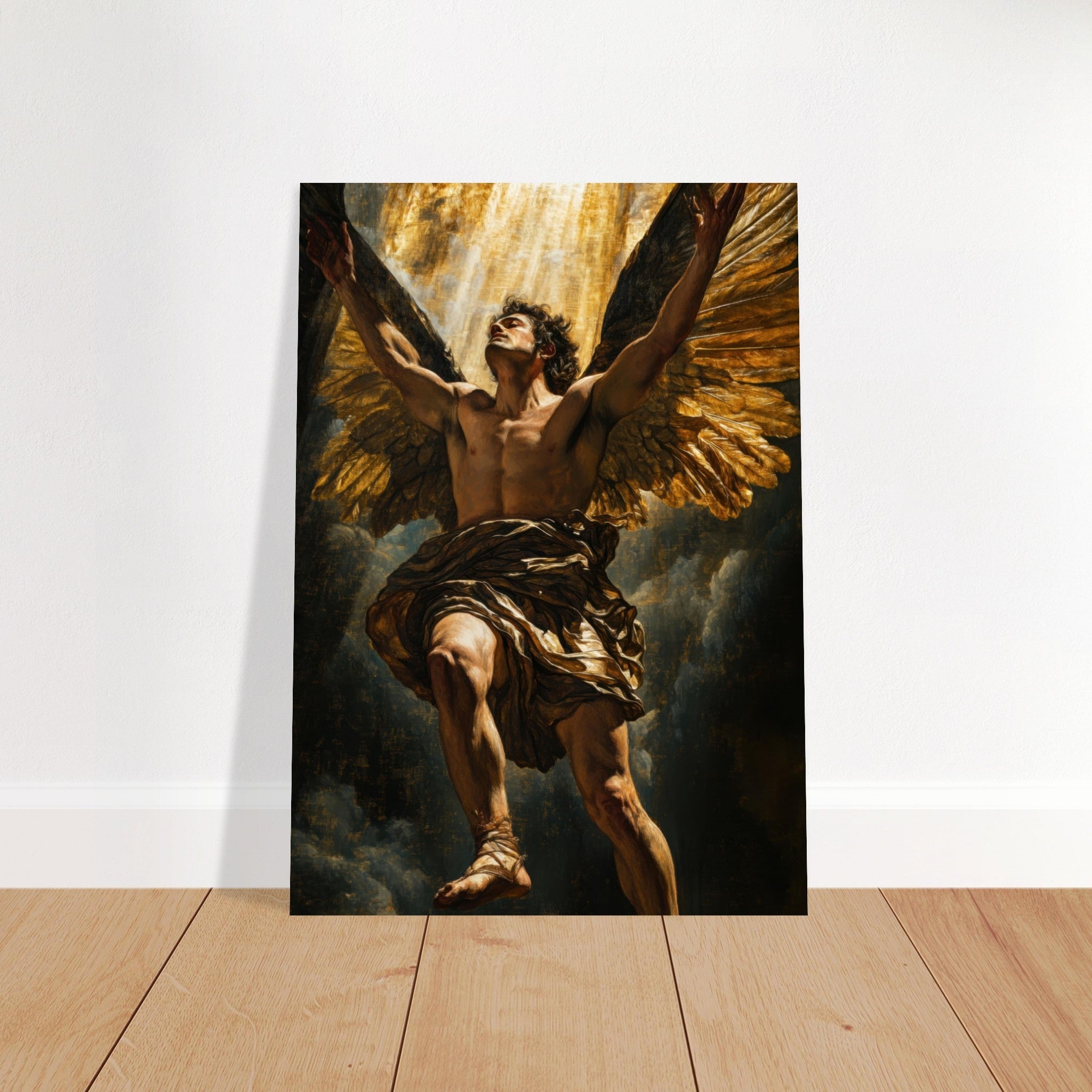 Fine Art Poster Portrait - The Fallen Angels Descent Baroque Mythological 5 - Shop Ai Art WebShop - Digital Art online Store