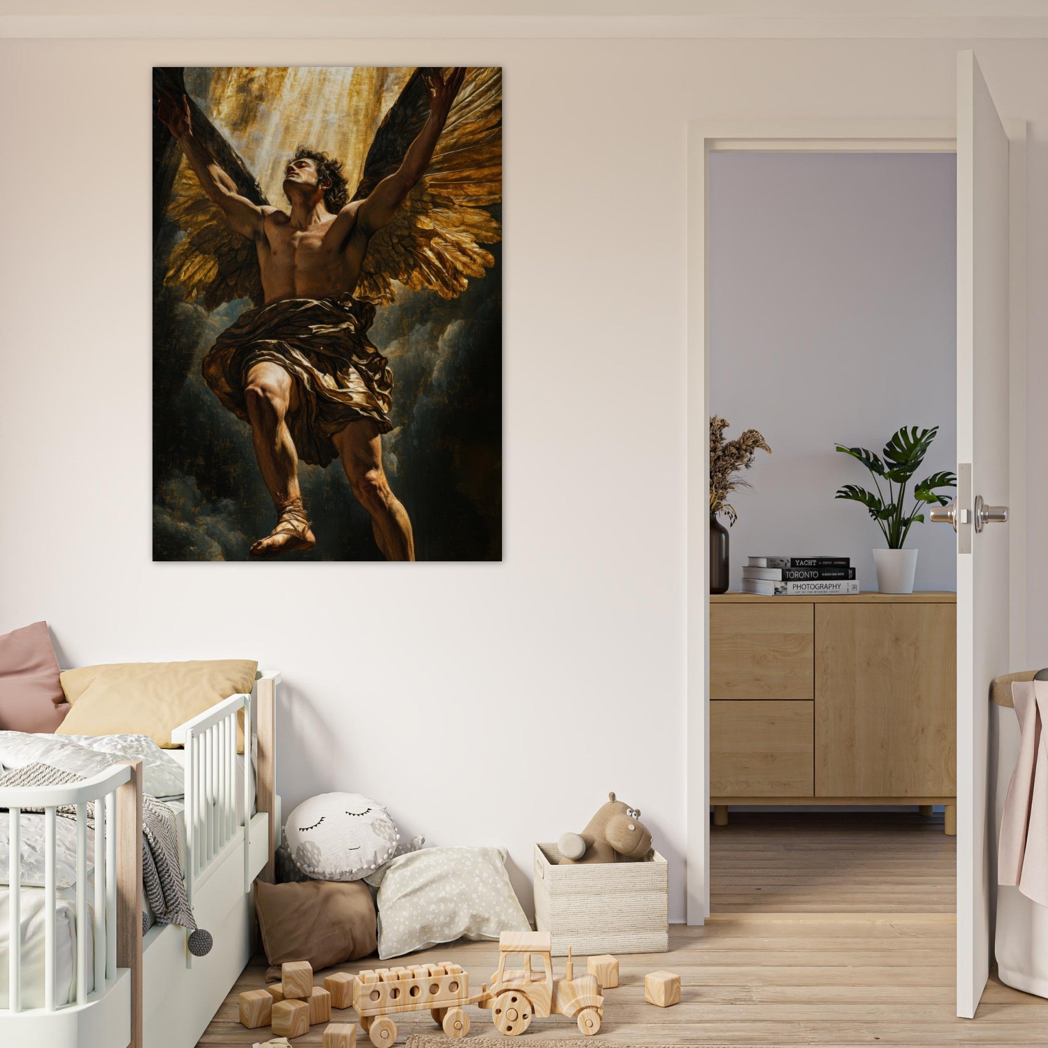 Fine Art Poster Portrait - The Fallen Angels Descent Baroque Mythological 5 - Shop Ai Art WebShop - Digital Art online Store