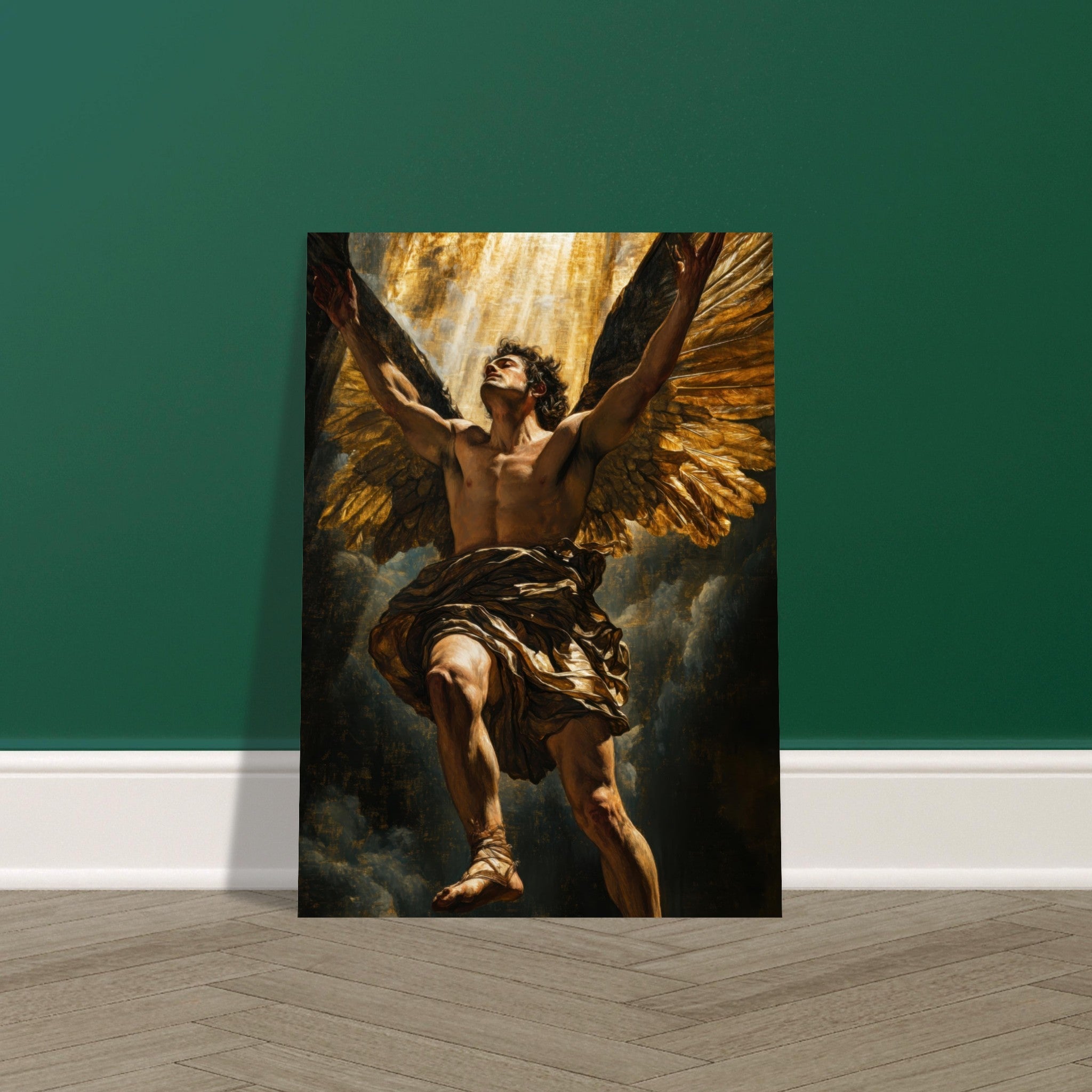 Fine Art Poster Portrait - The Fallen Angels Descent Baroque Mythological 5 - Shop Ai Art WebShop - Digital Art online Store