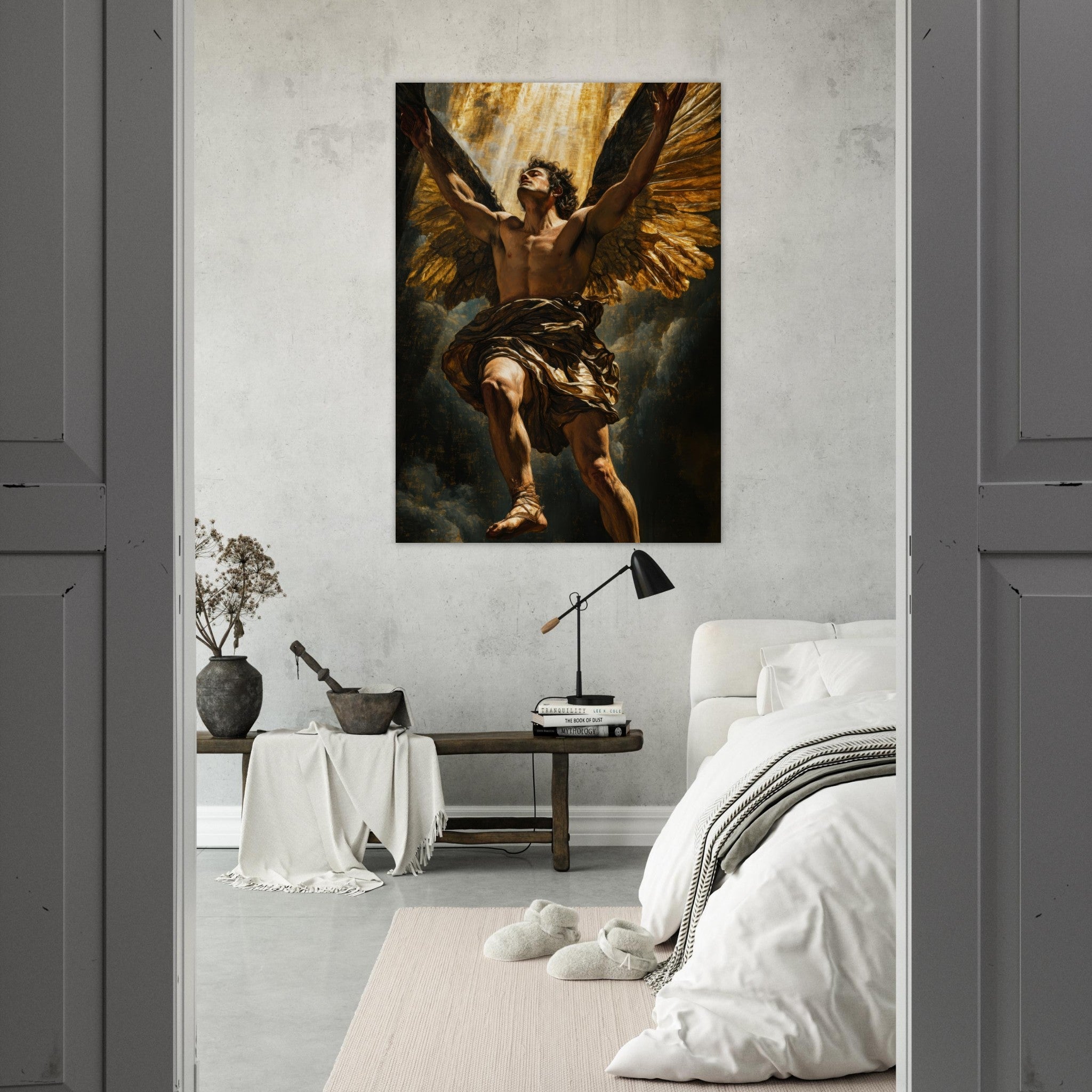 Fine Art Poster Portrait - The Fallen Angels Descent Baroque Mythological 5 - Shop Ai Art WebShop - Digital Art online Store