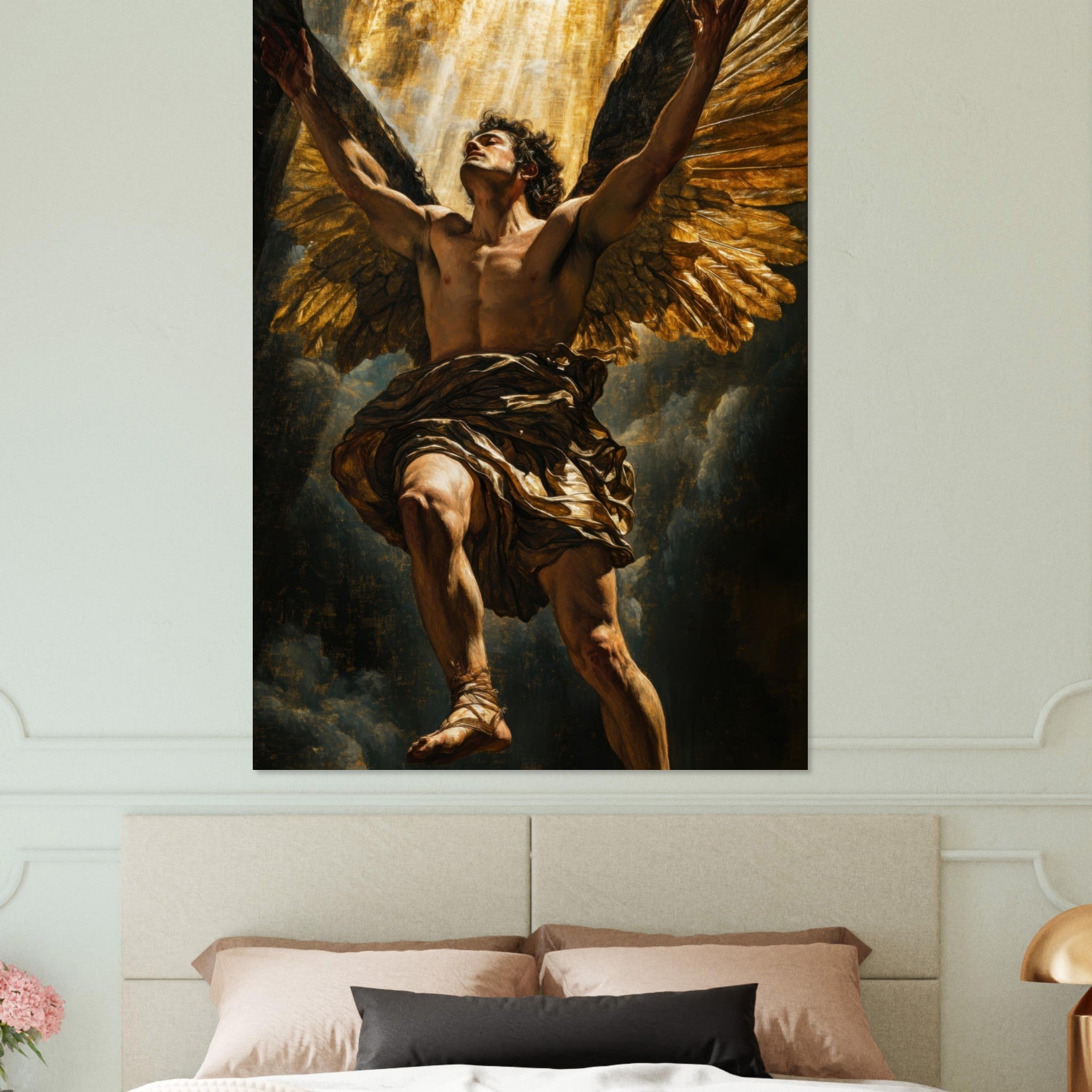 Fine Art Poster Portrait - The Fallen Angels Descent Baroque Mythological 5 - Shop Ai Art WebShop - Digital Art online Store