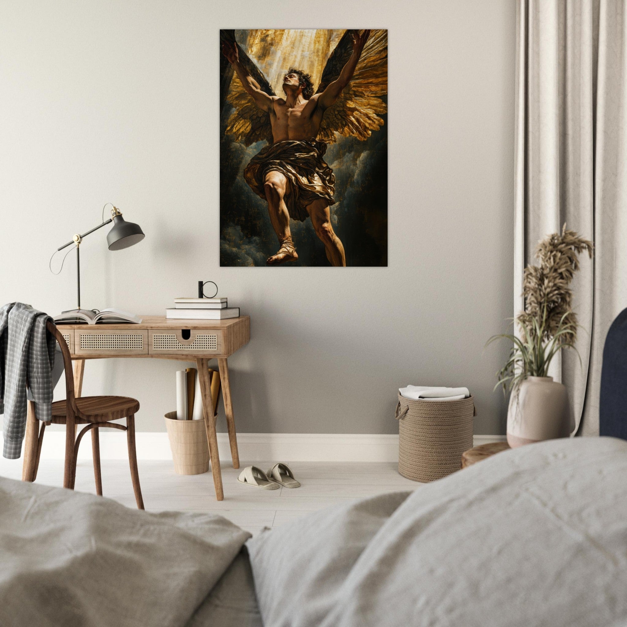 Fine Art Poster Portrait - The Fallen Angels Descent Baroque Mythological 5 - Shop Ai Art WebShop - Digital Art online Store