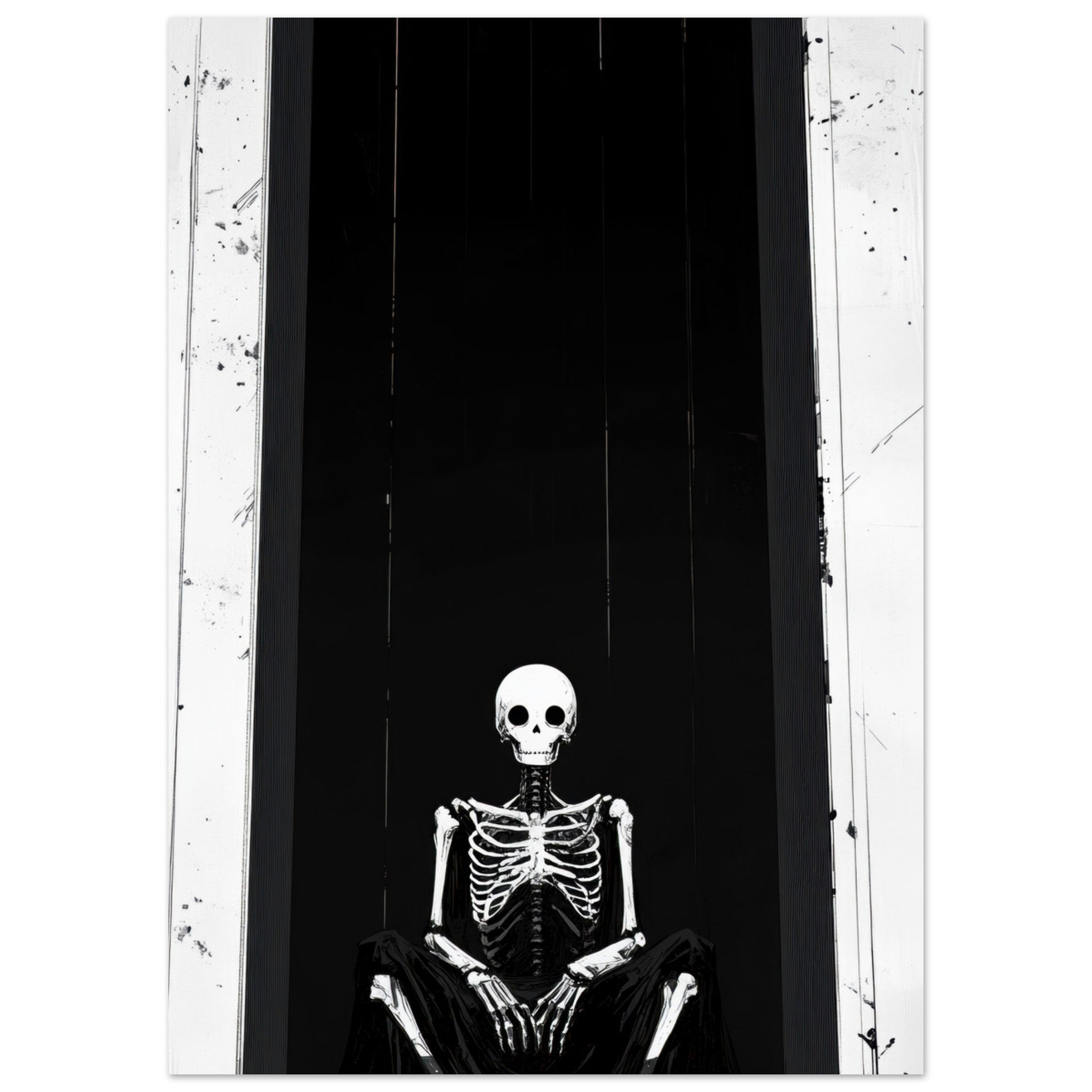 Fine Art Poster Portrait - The Hollow King A haunting minimalist piece feat - Ai Art Force