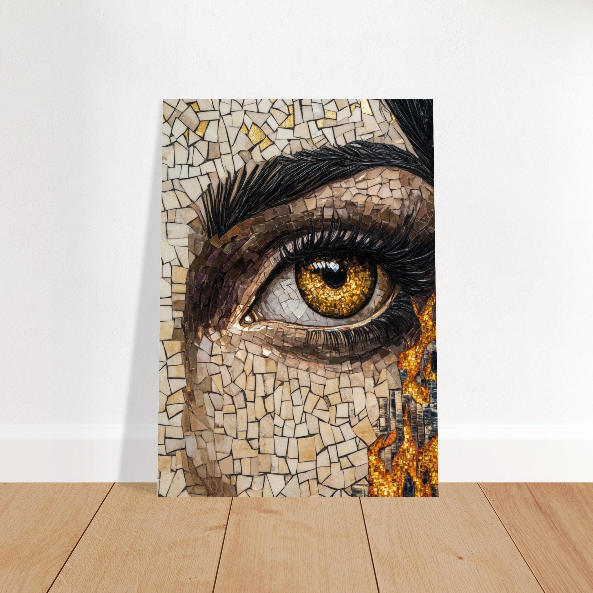 Fine Art Poster Portrait - The Oracles Forbidden Prophecy Byzantine Mosaic 2 - Shop Ai Art WebShop - Digital Art online Store