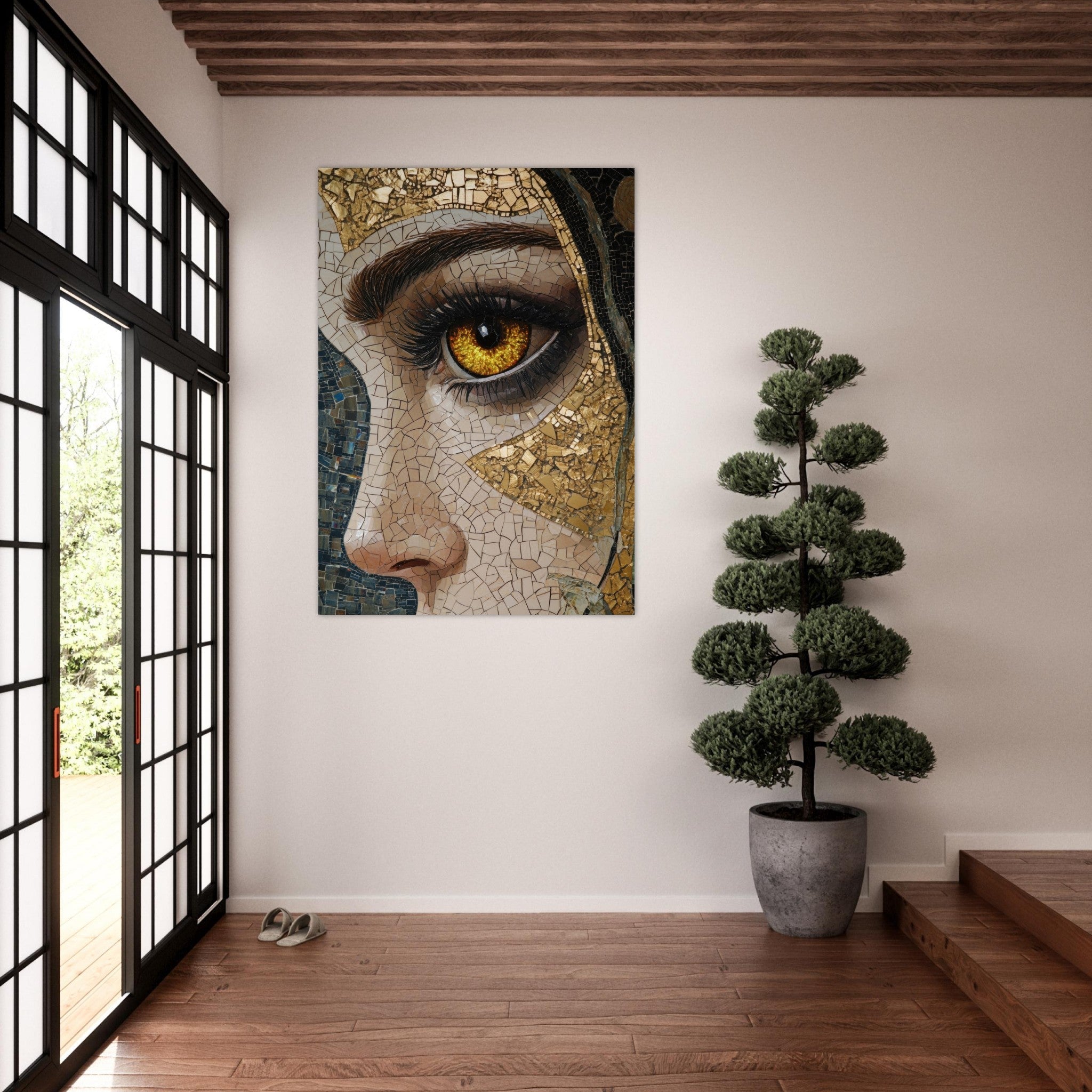 Fine Art Poster Portrait - The Oracles Forbidden Prophecy Byzantine Mosaic - Shop Ai Art WebShop - Digital Art online Store
