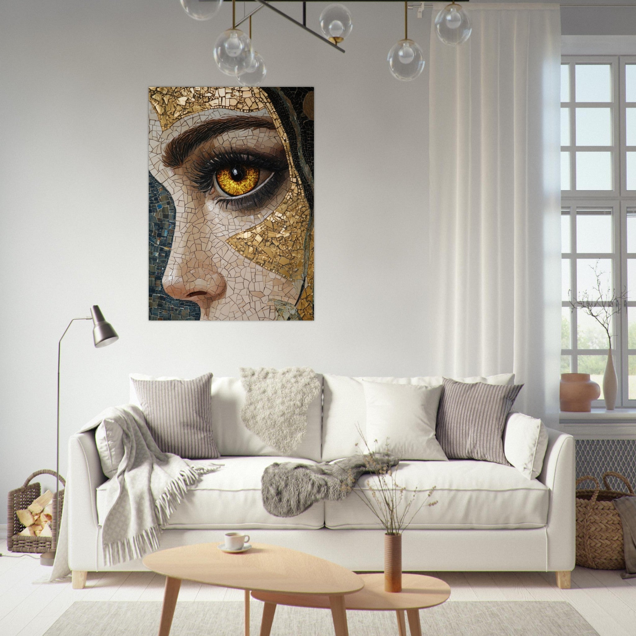 Fine Art Poster Portrait - The Oracles Forbidden Prophecy Byzantine Mosaic - Shop Ai Art WebShop - Digital Art online Store