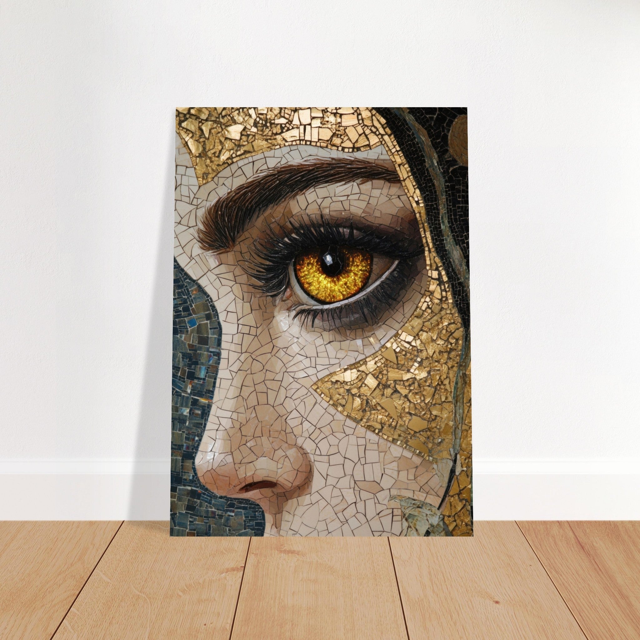 Fine Art Poster Portrait - The Oracles Forbidden Prophecy Byzantine Mosaic - Shop Ai Art WebShop - Digital Art online Store