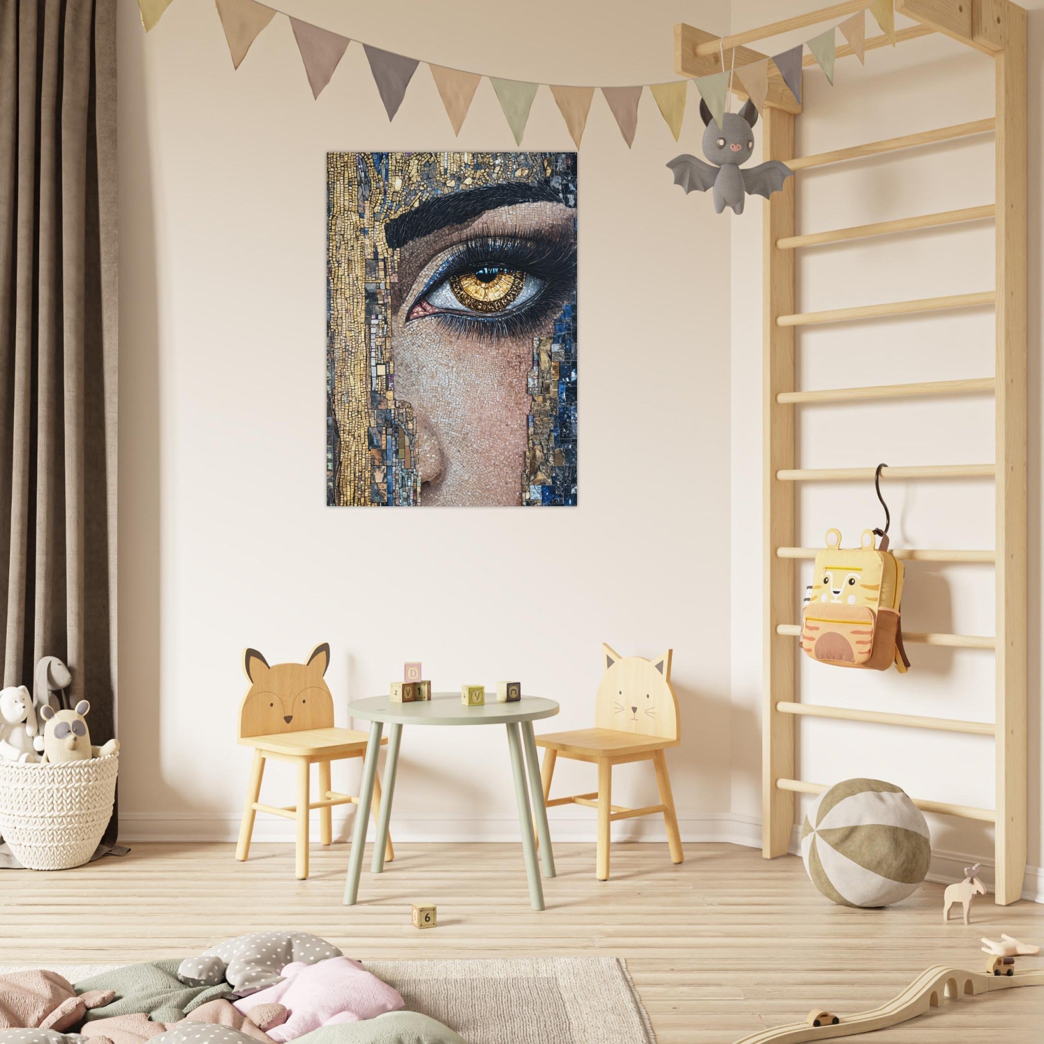 Fine Art Poster Portrait - The Oracles Forbidden Prophecy Byzantine Mosaic 6 - Shop Ai Art WebShop - Digital Art online Store
