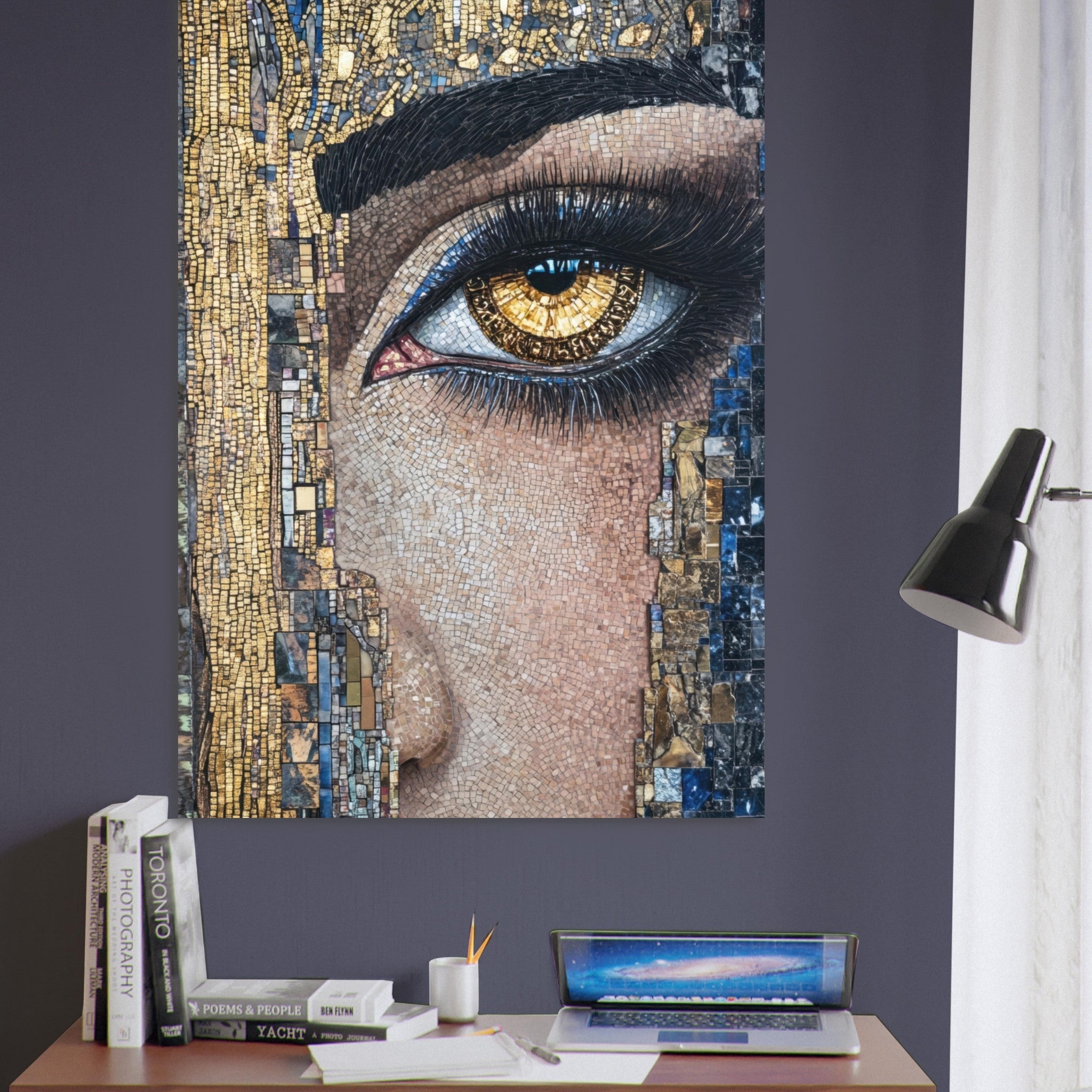 Fine Art Poster Portrait - The Oracles Forbidden Prophecy Byzantine Mosaic 6 - Shop Ai Art WebShop - Digital Art online Store