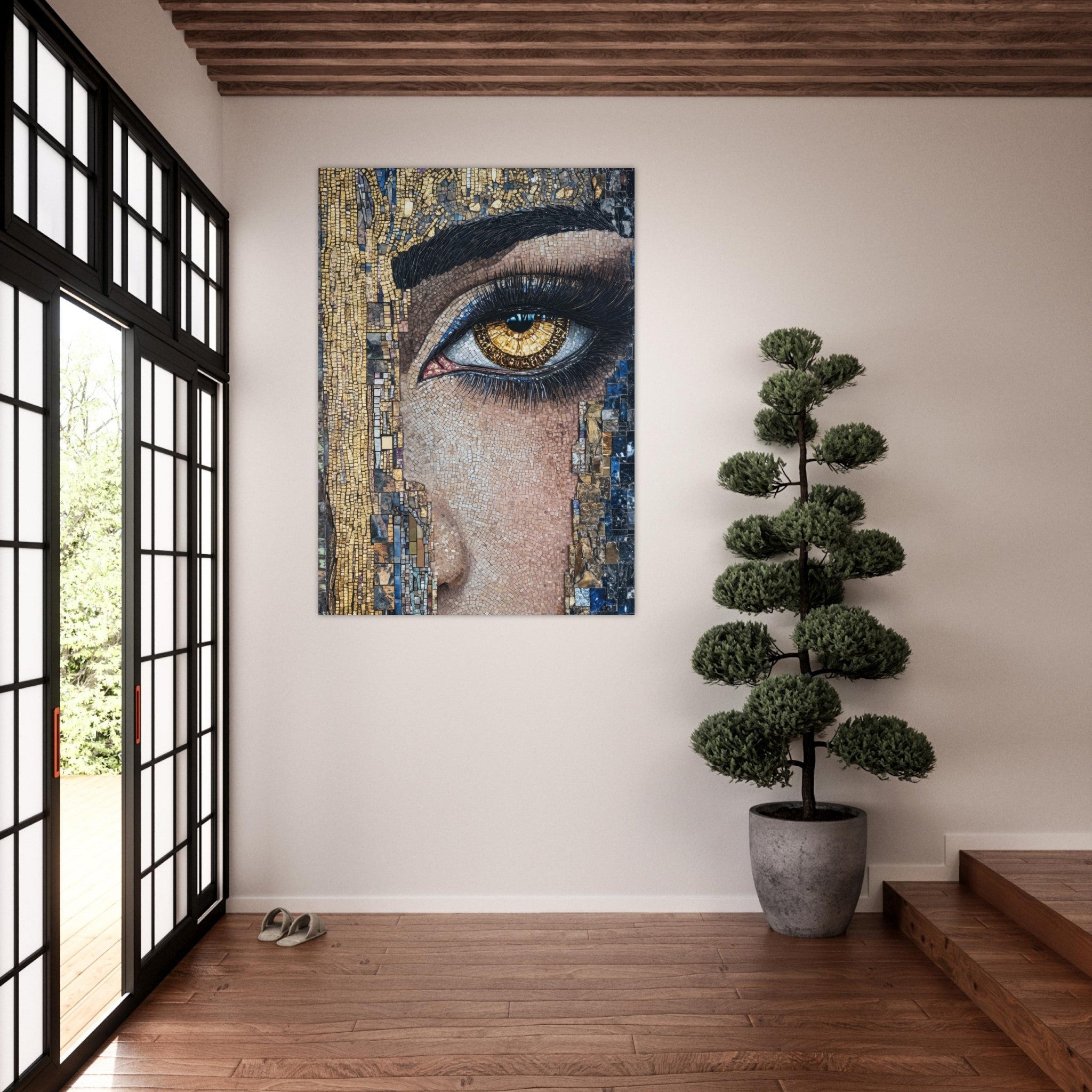 Fine Art Poster Portrait - The Oracles Forbidden Prophecy Byzantine Mosaic 6 - Shop Ai Art WebShop - Digital Art online Store