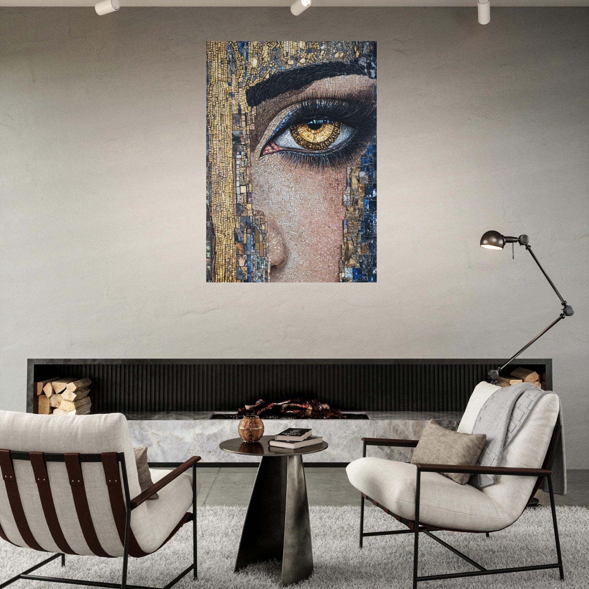 Fine Art Poster Portrait - The Oracles Forbidden Prophecy Byzantine Mosaic 6 - Shop Ai Art WebShop - Digital Art online Store