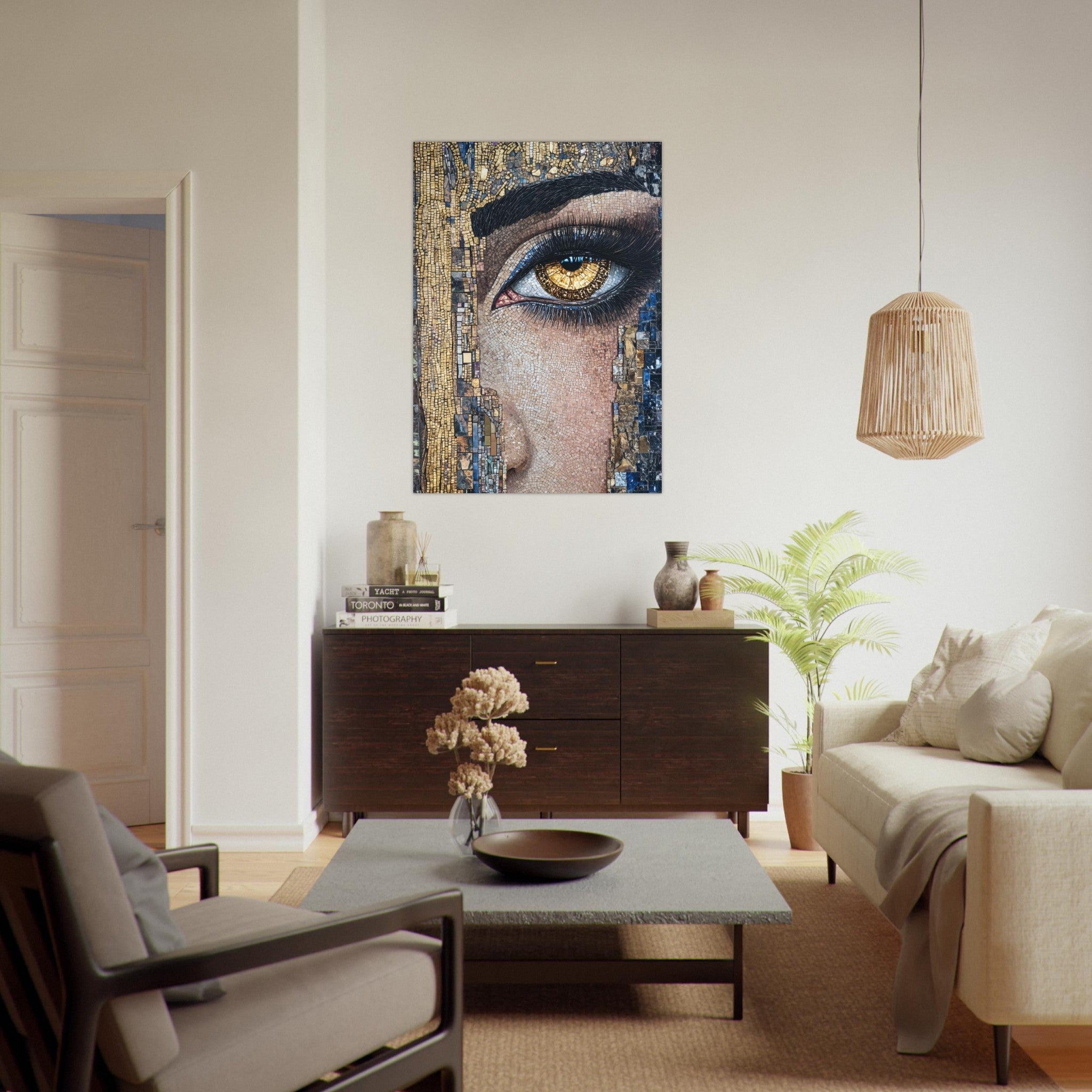 Fine Art Poster Portrait - The Oracles Forbidden Prophecy Byzantine Mosaic 6 - Shop Ai Art WebShop - Digital Art online Store