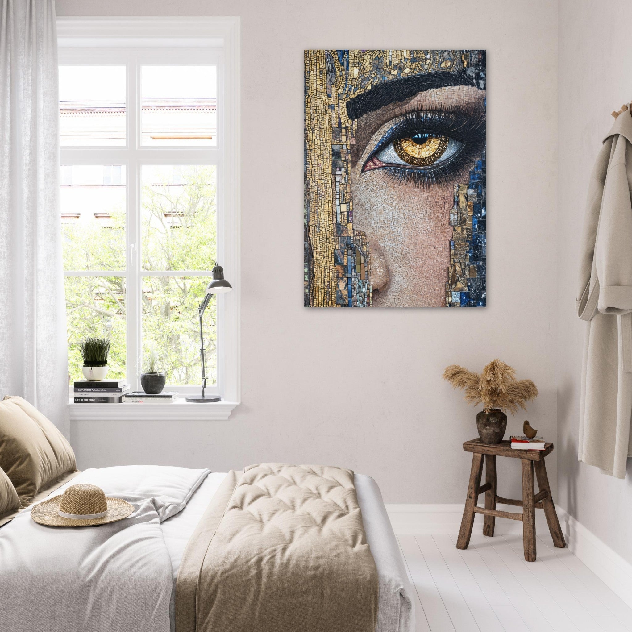 Fine Art Poster Portrait - The Oracles Forbidden Prophecy Byzantine Mosaic 6 - Shop Ai Art WebShop - Digital Art online Store
