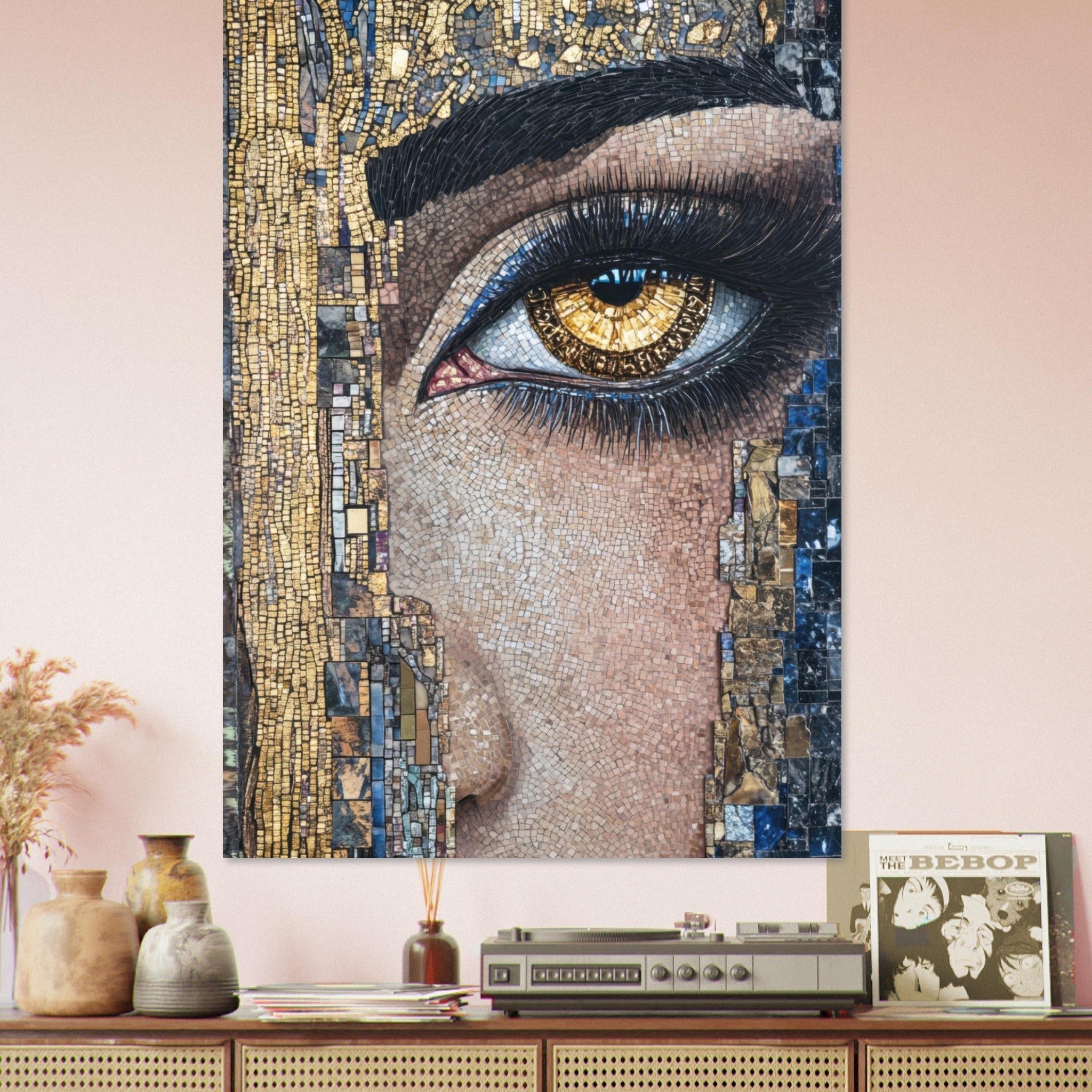 Fine Art Poster Portrait - The Oracles Forbidden Prophecy Byzantine Mosaic 6 - Shop Ai Art WebShop - Digital Art online Store