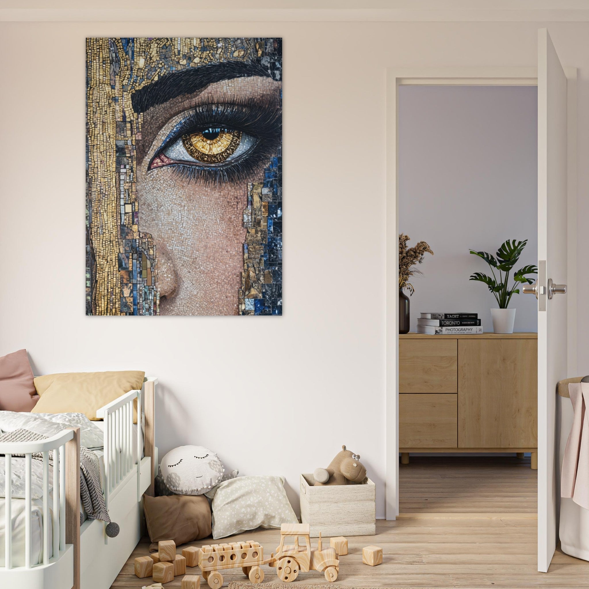 Fine Art Poster Portrait - The Oracles Forbidden Prophecy Byzantine Mosaic 6 - Shop Ai Art WebShop - Digital Art online Store