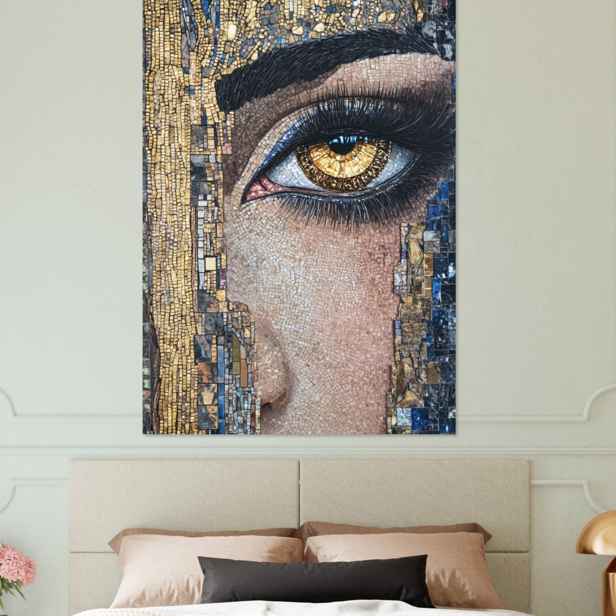 Fine Art Poster Portrait - The Oracles Forbidden Prophecy Byzantine Mosaic 6 - Shop Ai Art WebShop - Digital Art online Store