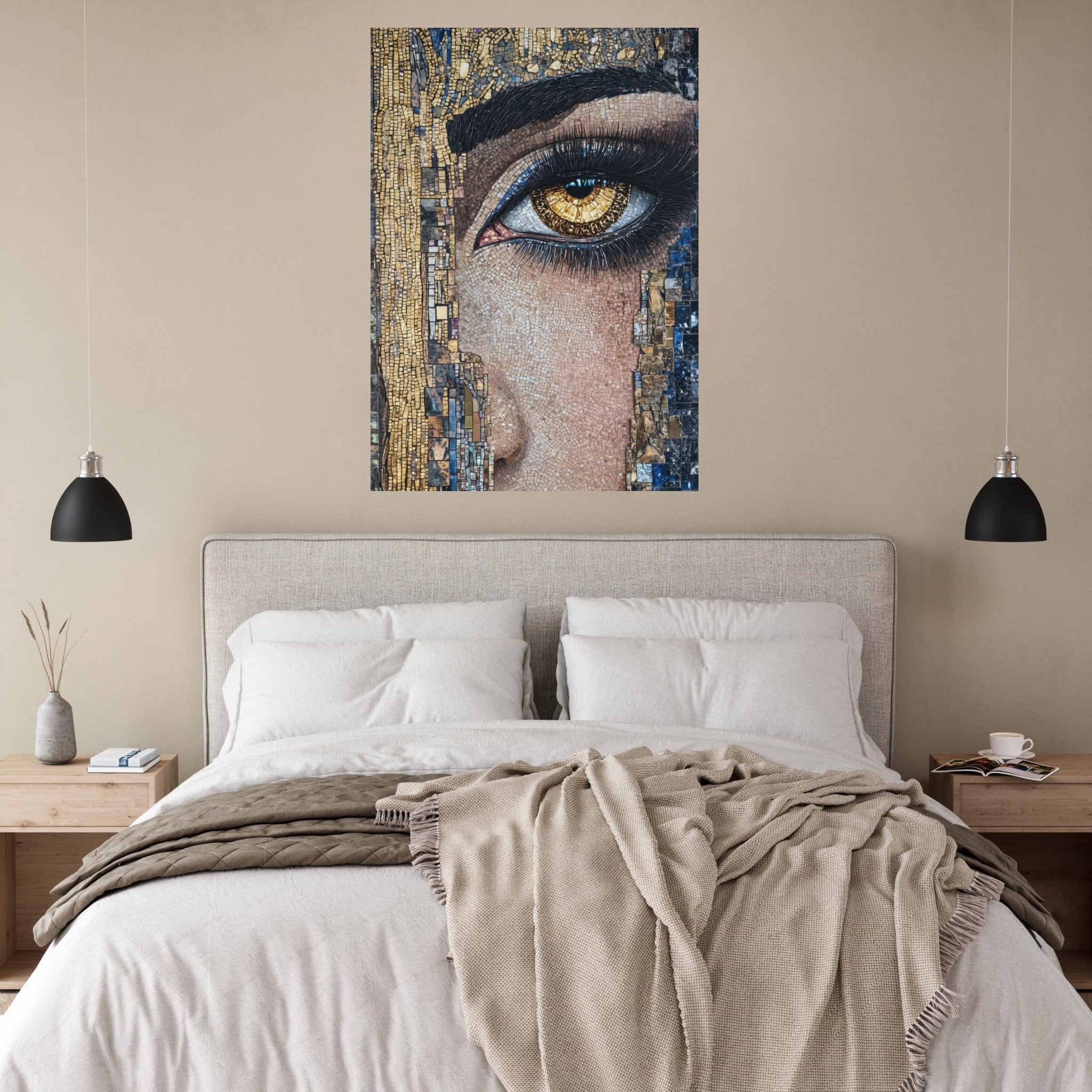 Fine Art Poster Portrait - The Oracles Forbidden Prophecy Byzantine Mosaic 6 - Shop Ai Art WebShop - Digital Art online Store