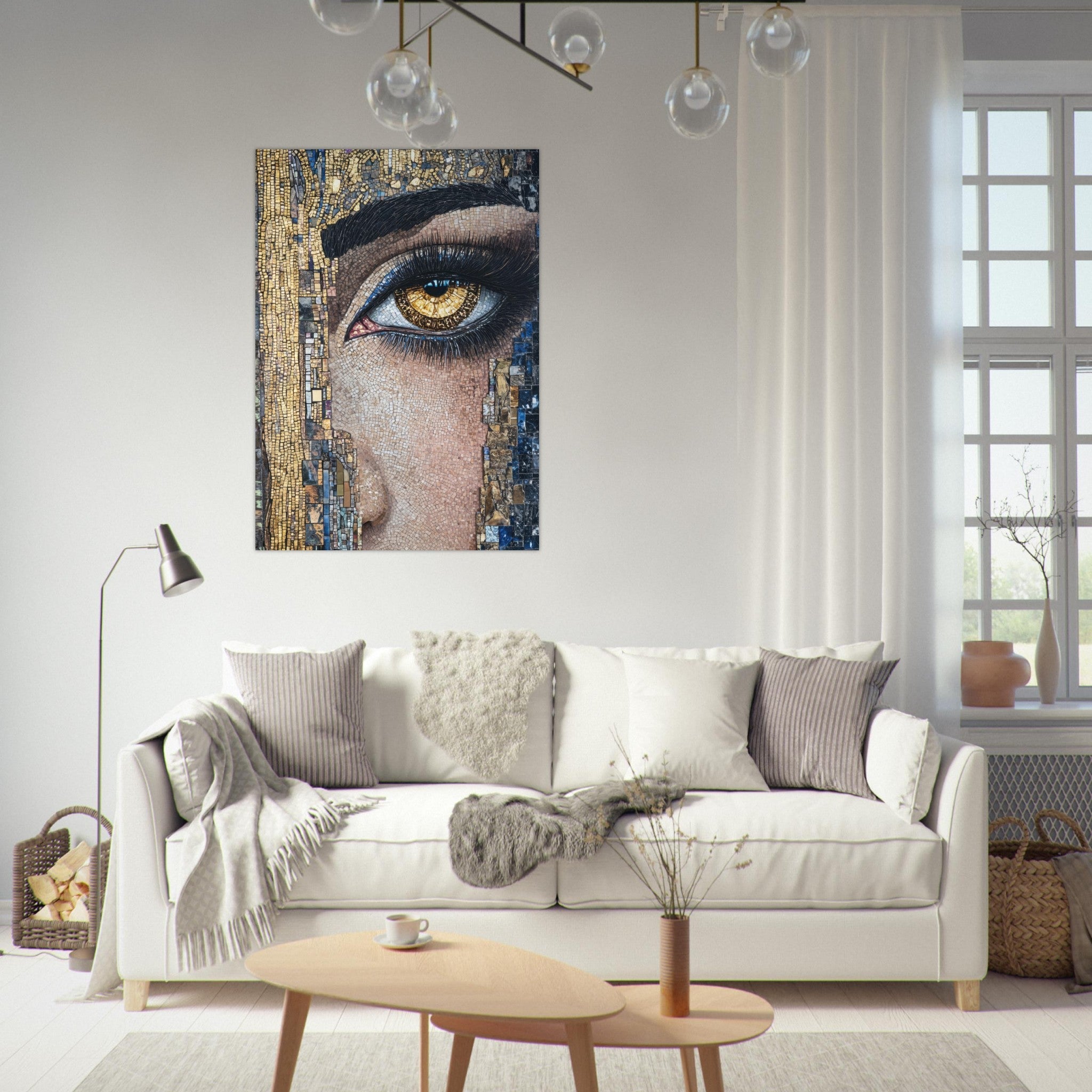 Fine Art Poster Portrait - The Oracles Forbidden Prophecy Byzantine Mosaic 6 - Shop Ai Art WebShop - Digital Art online Store