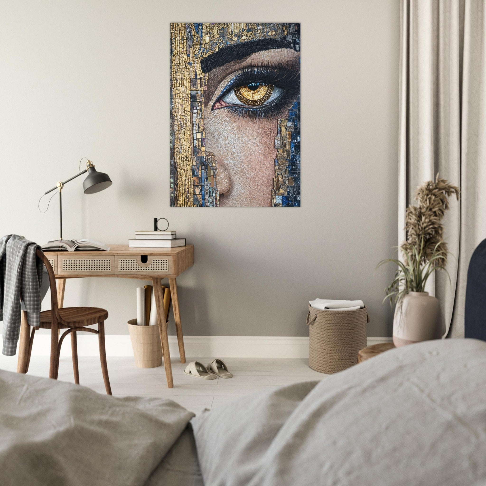 Fine Art Poster Portrait - The Oracles Forbidden Prophecy Byzantine Mosaic 6 - Shop Ai Art WebShop - Digital Art online Store