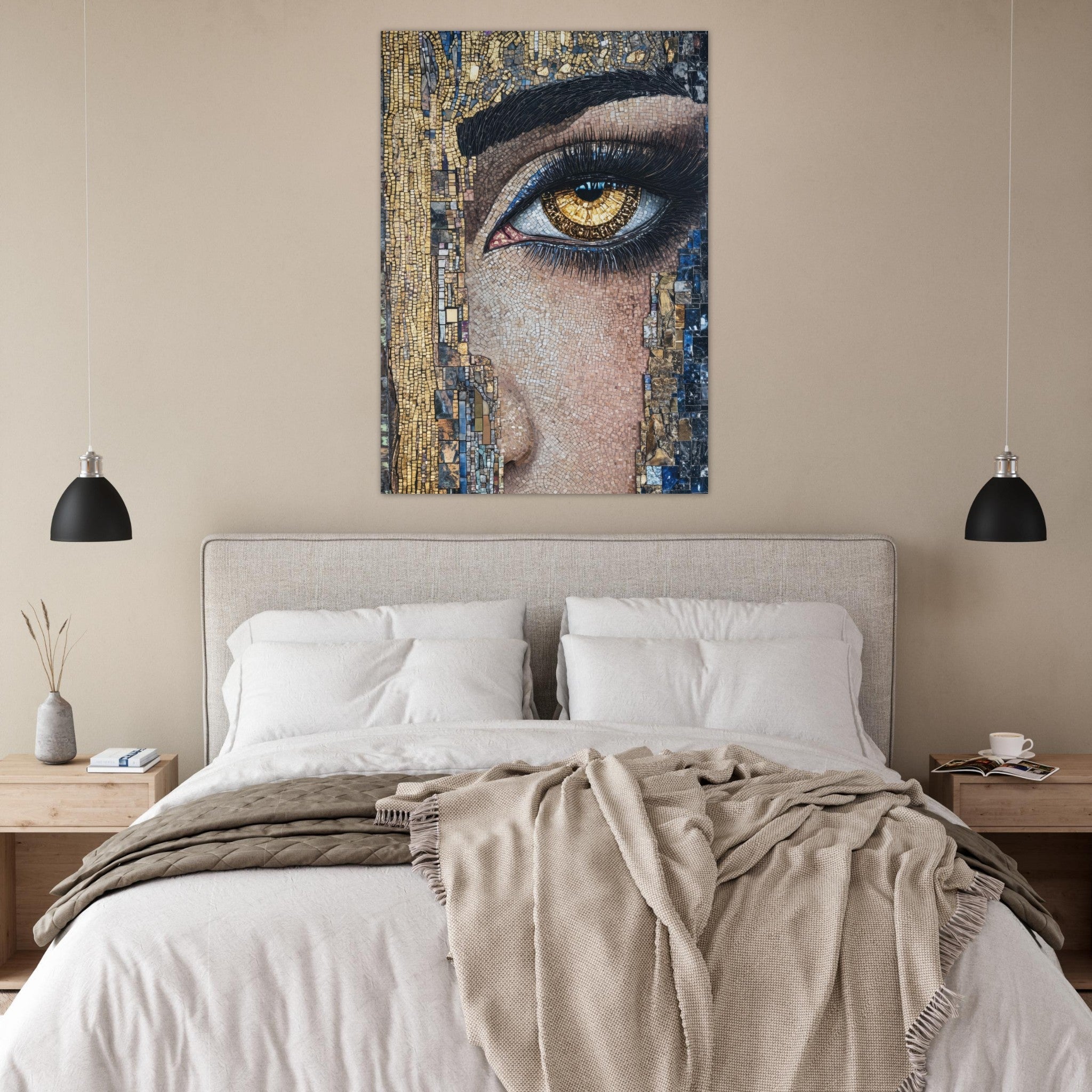 Fine Art Poster Portrait - The Oracles Forbidden Prophecy Byzantine Mosaic 6 - Shop Ai Art WebShop - Digital Art online Store