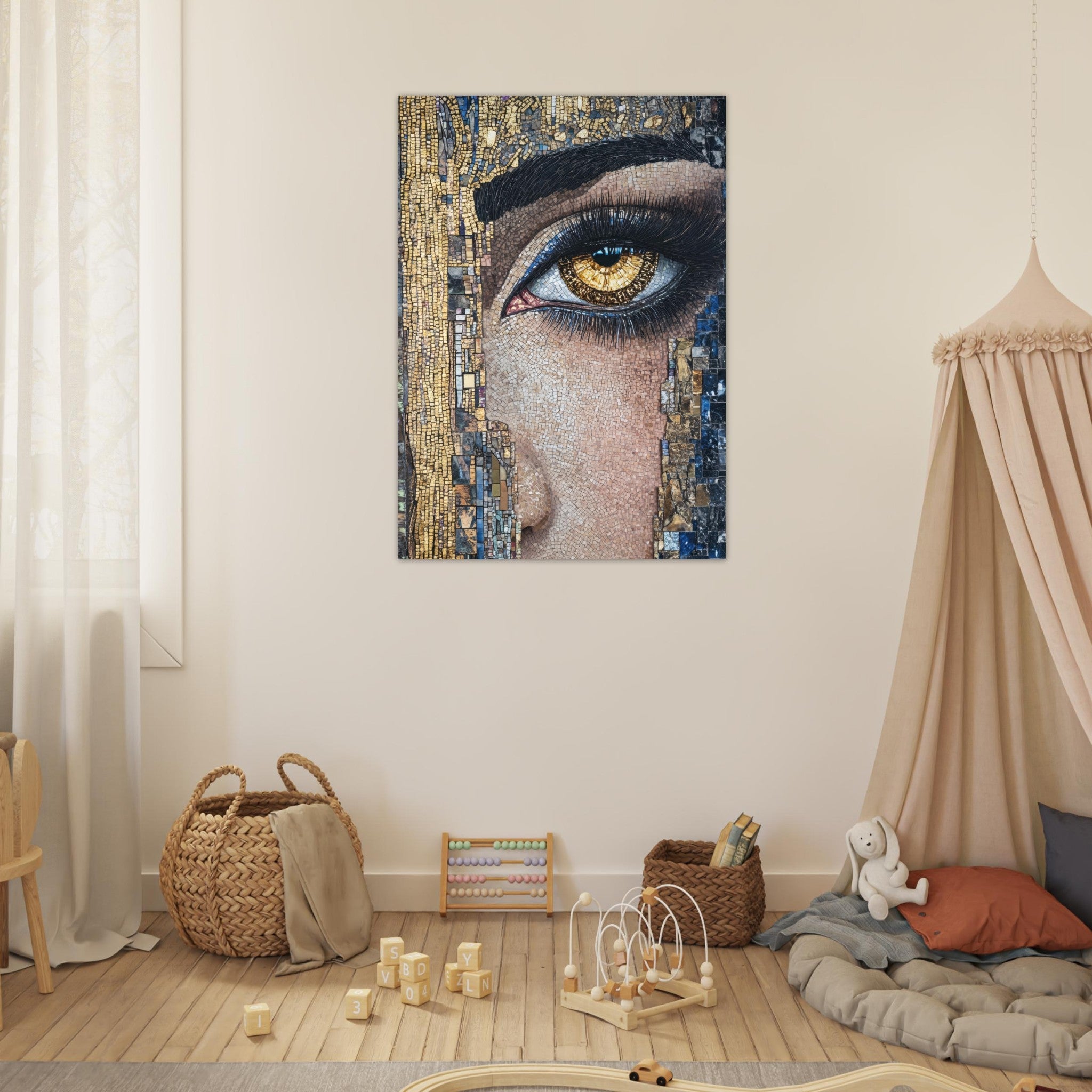 Fine Art Poster Portrait - The Oracles Forbidden Prophecy Byzantine Mosaic 6 - Shop Ai Art WebShop - Digital Art online Store