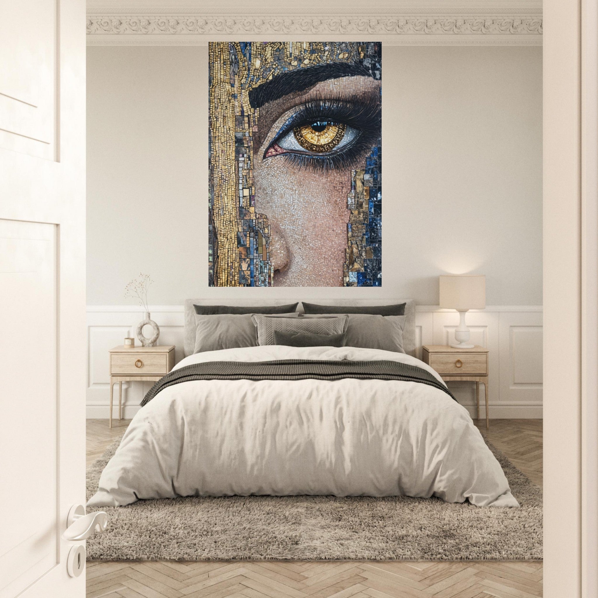 Fine Art Poster Portrait - The Oracles Forbidden Prophecy Byzantine Mosaic 6 - Shop Ai Art WebShop - Digital Art online Store