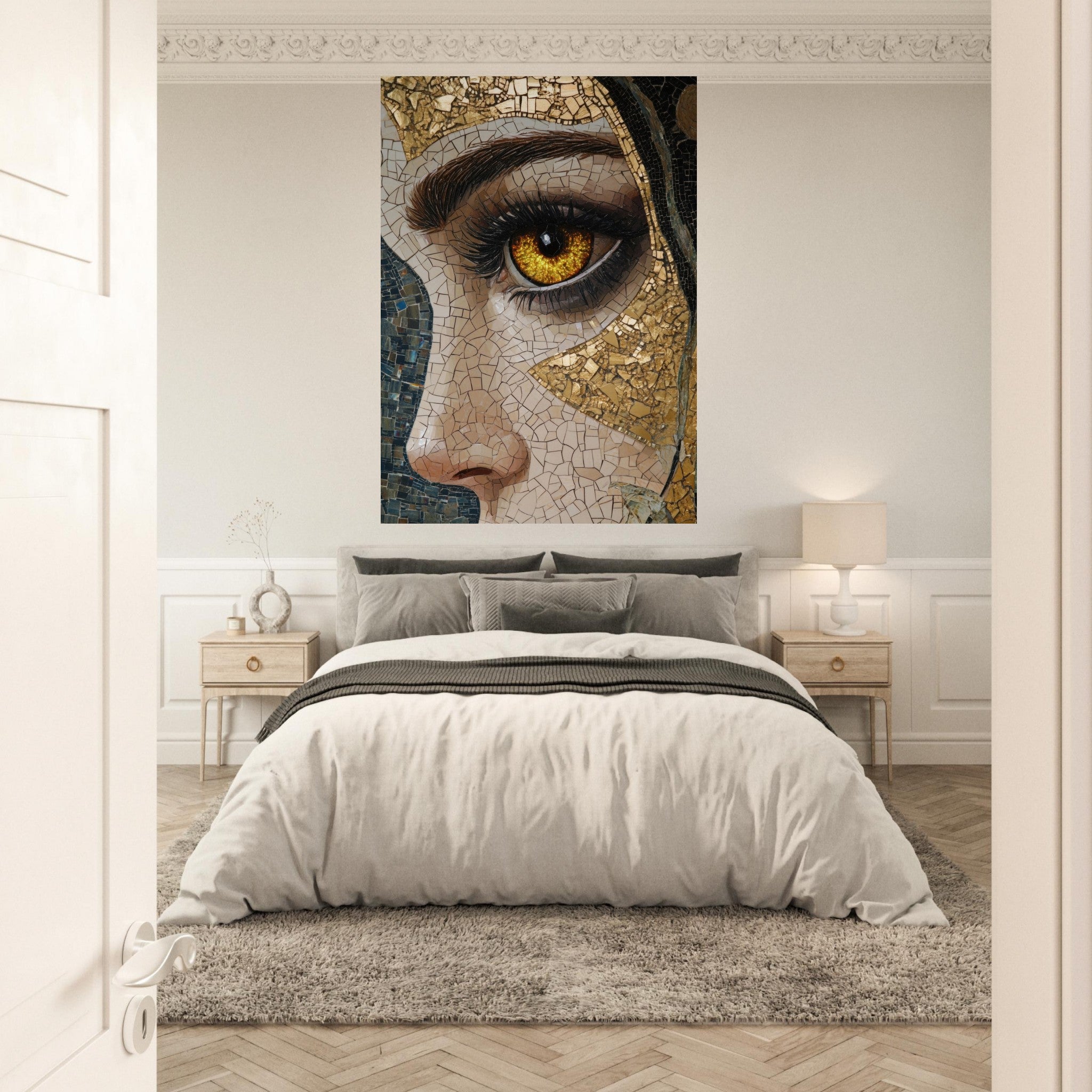 Fine Art Poster Portrait - The Oracles Forbidden Prophecy Byzantine Mosaic - Shop Ai Art WebShop - Digital Art online Store
