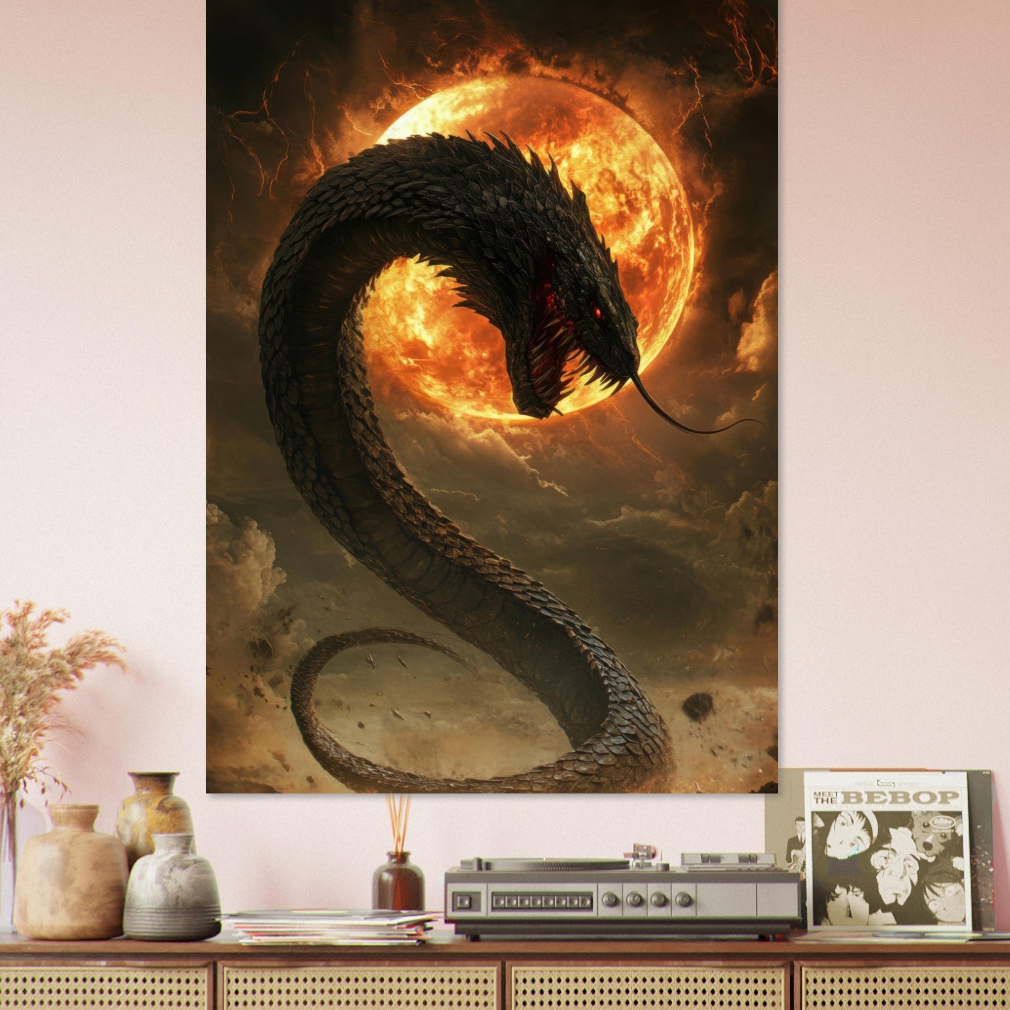 Fine Art Poster Portrait - The Wrath of Apophis Dark Fantasy A Dark Fantasy 2 - Shop Ai Art WebShop - Digital Art online Store