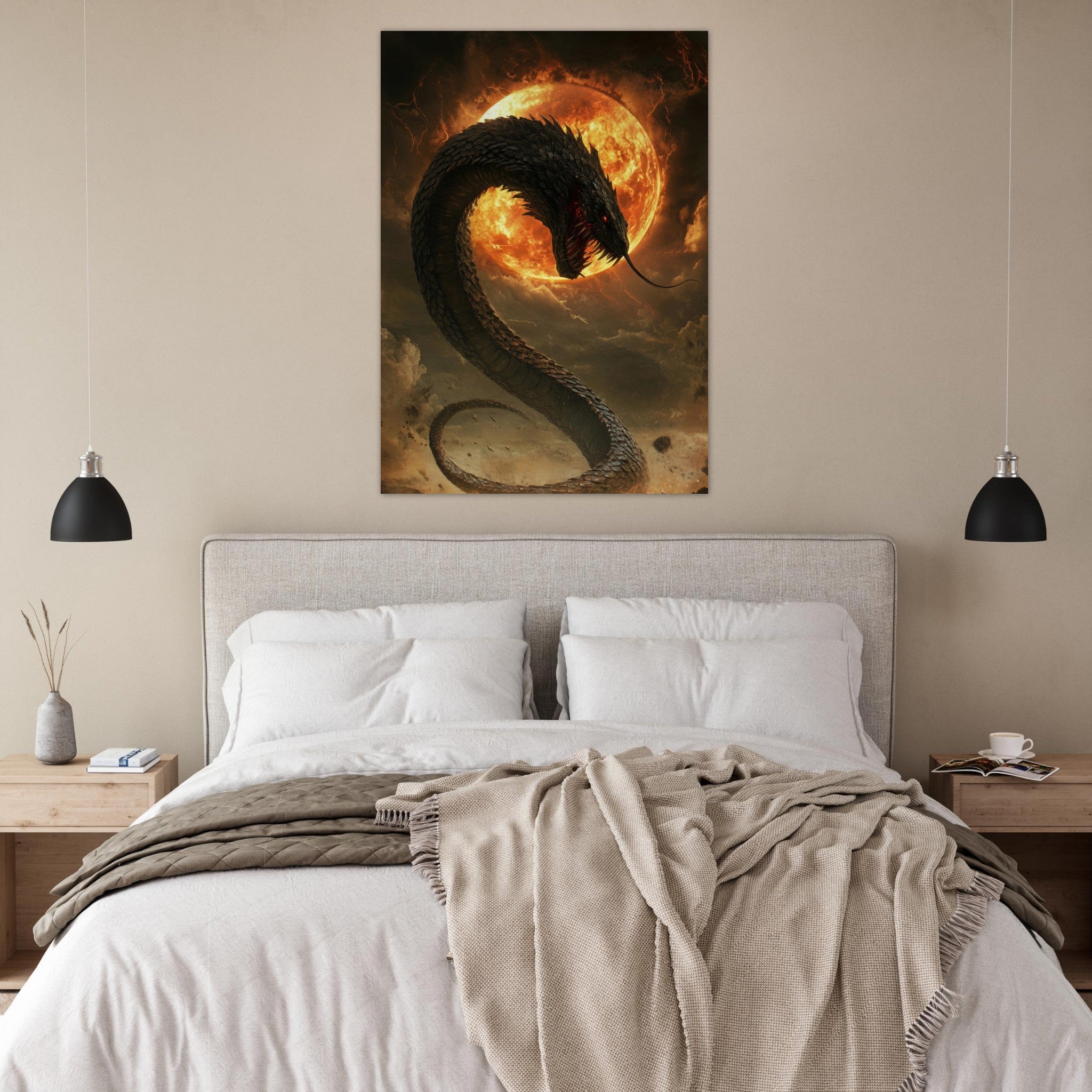 Fine Art Poster Portrait - The Wrath of Apophis Dark Fantasy A Dark Fantasy 2 - Shop Ai Art WebShop - Digital Art online Store
