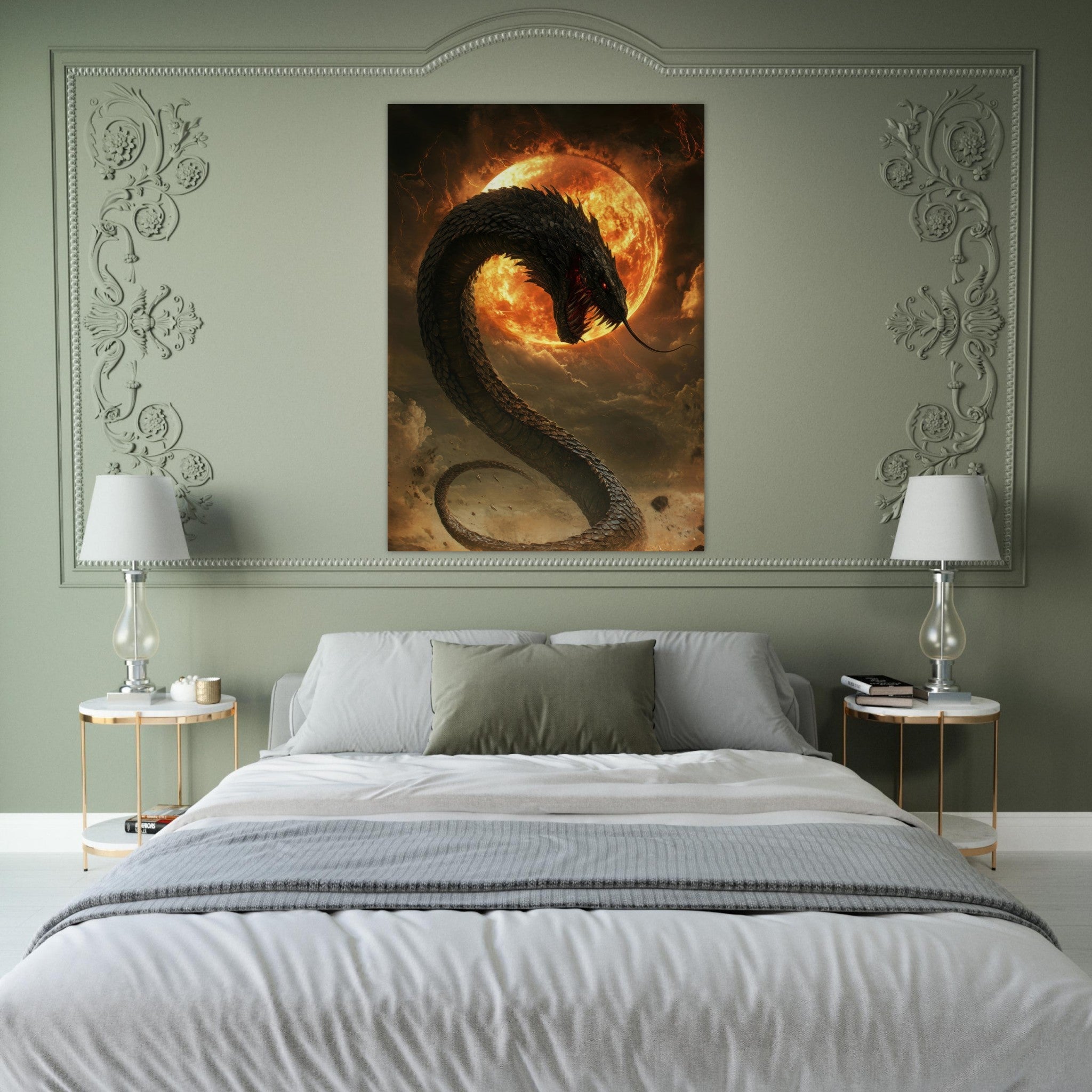 Fine Art Poster Portrait - The Wrath of Apophis Dark Fantasy A Dark Fantasy 2 - Shop Ai Art WebShop - Digital Art online Store