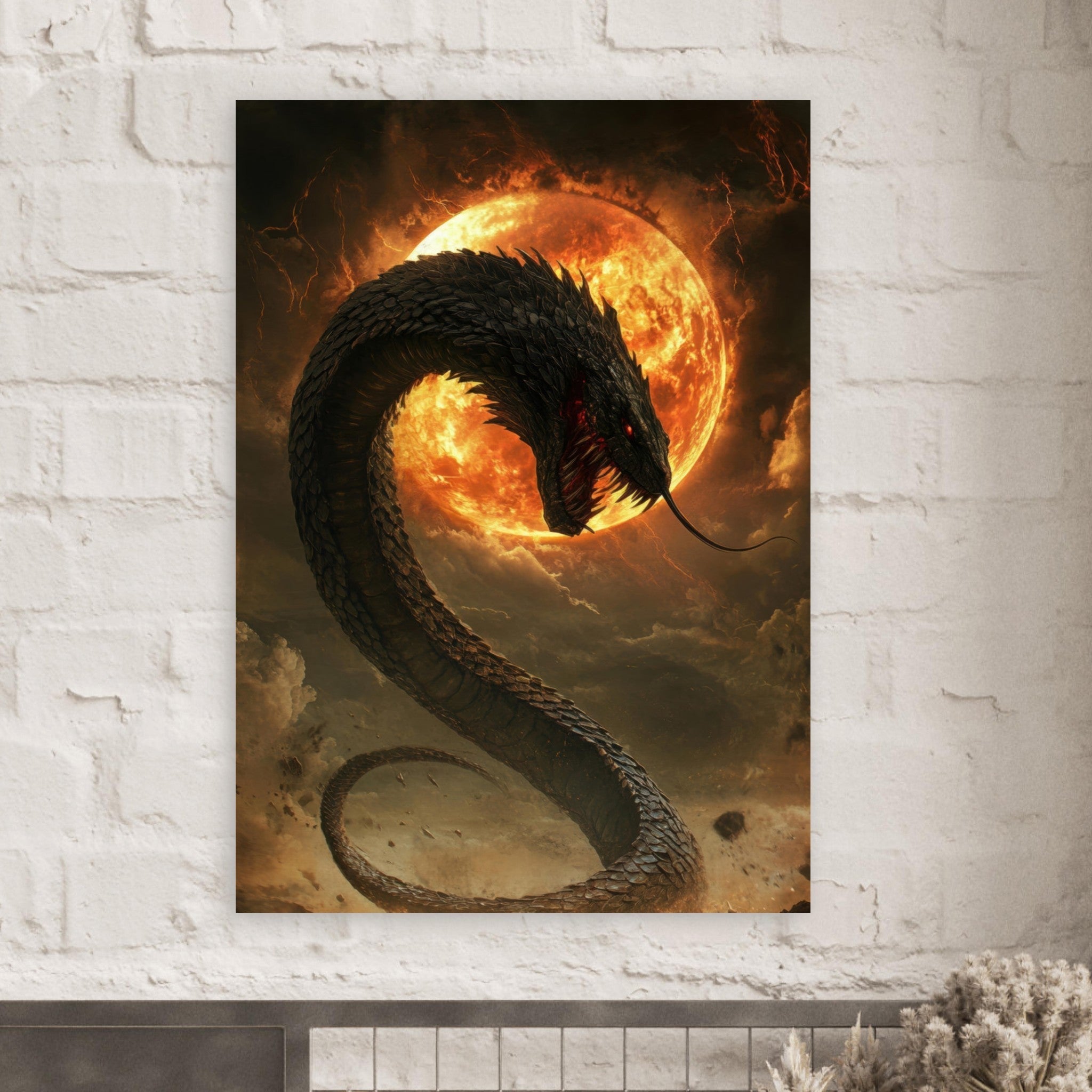 Fine Art Poster Portrait - The Wrath of Apophis Dark Fantasy A Dark Fantasy 2 - Shop Ai Art WebShop - Digital Art online Store