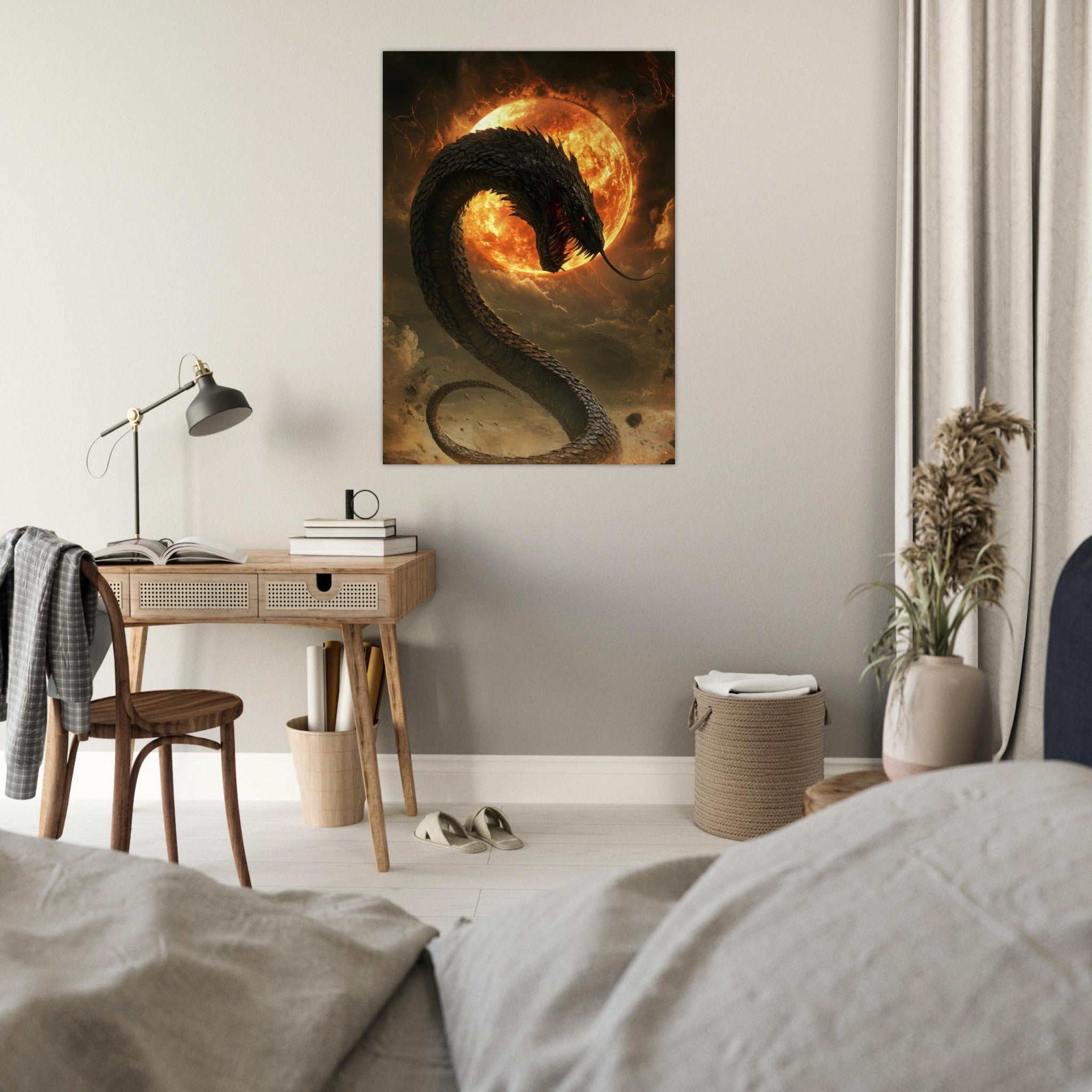 Fine Art Poster Portrait - The Wrath of Apophis Dark Fantasy A Dark Fantasy 2 - Shop Ai Art WebShop - Digital Art online Store